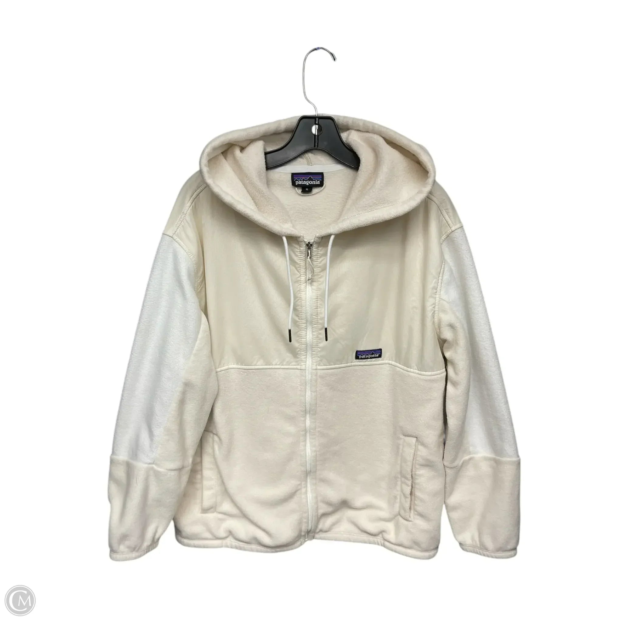 Jacket Fleece By Patagonia In White, Size: Xl