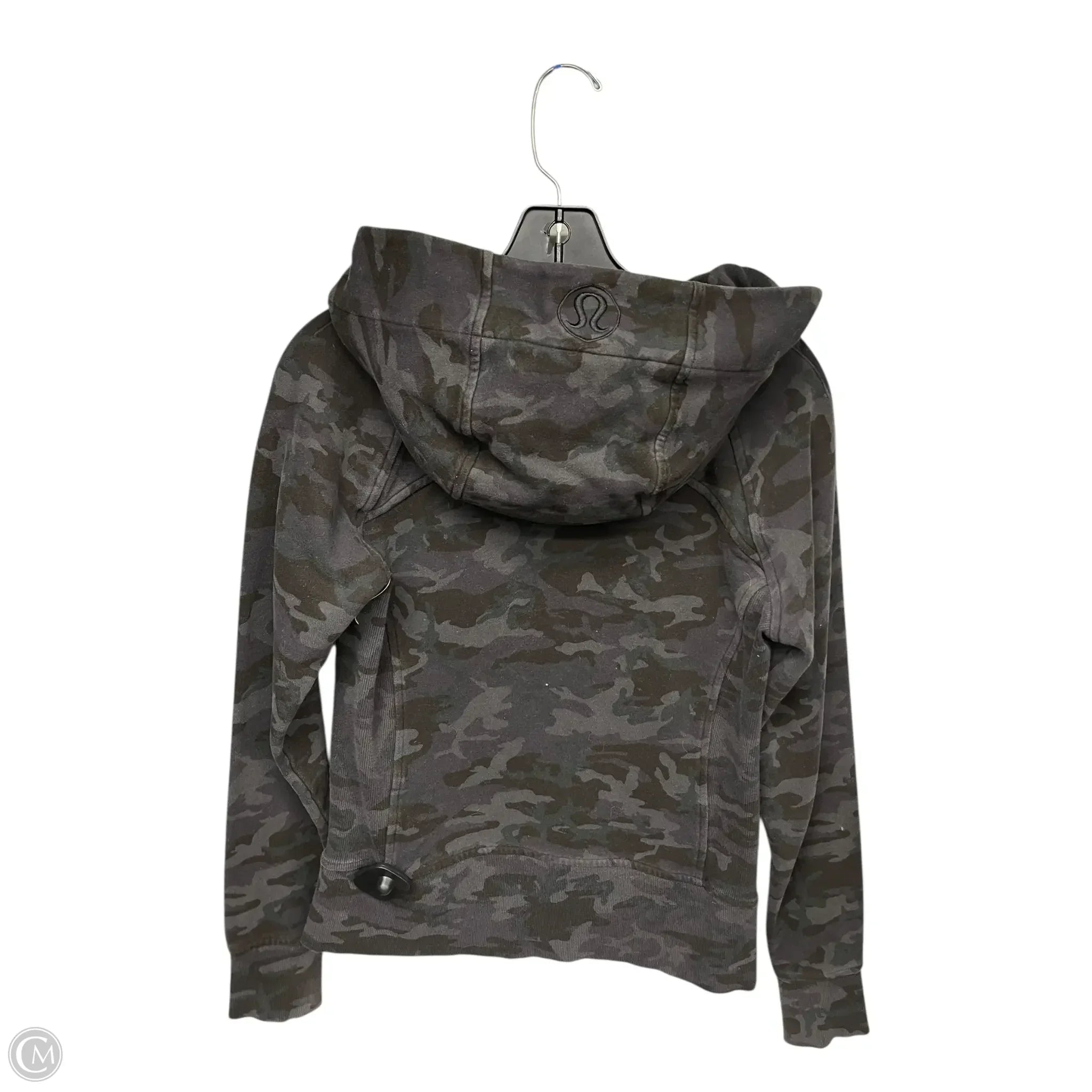 Athletic Sweatshirt Hoodie By Lululemon In Black, Size: 6