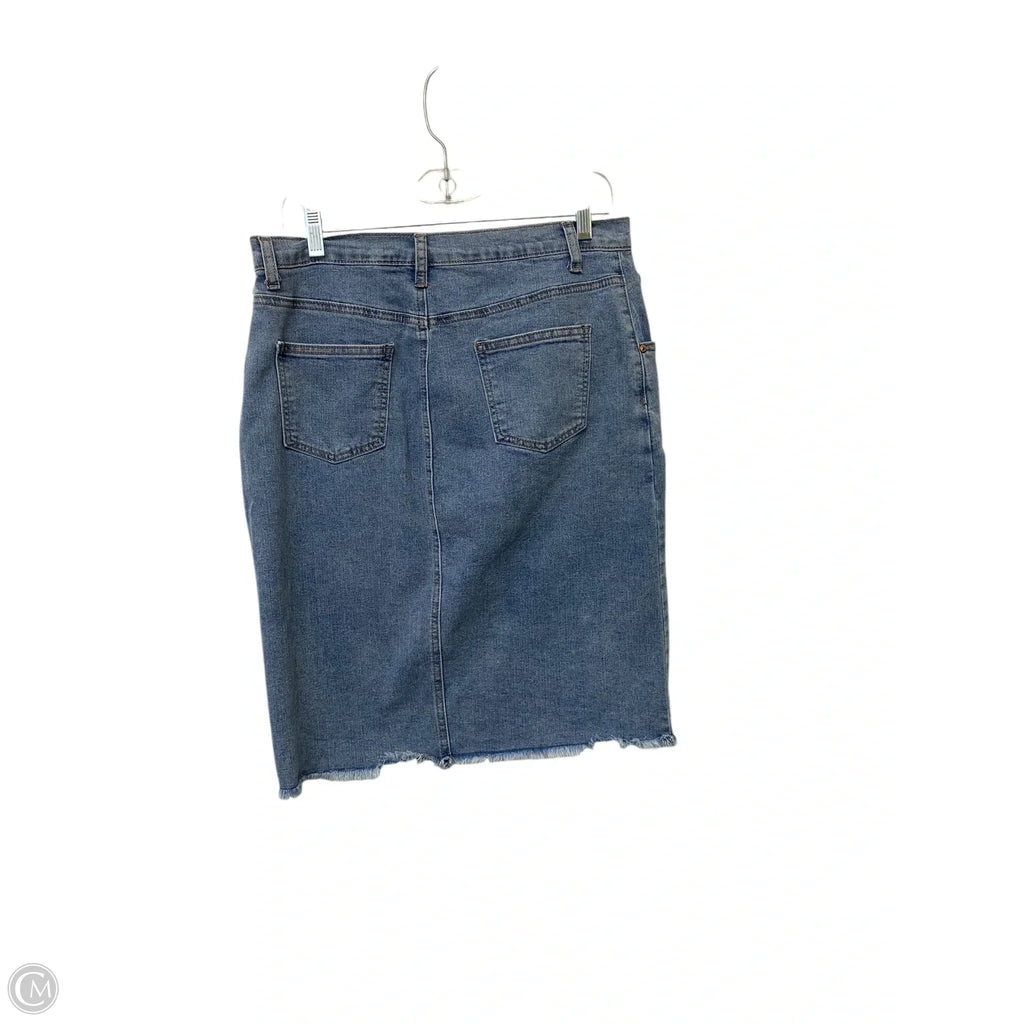Skirt Midi By Clothes Mentor In Blue Denim, Size: M