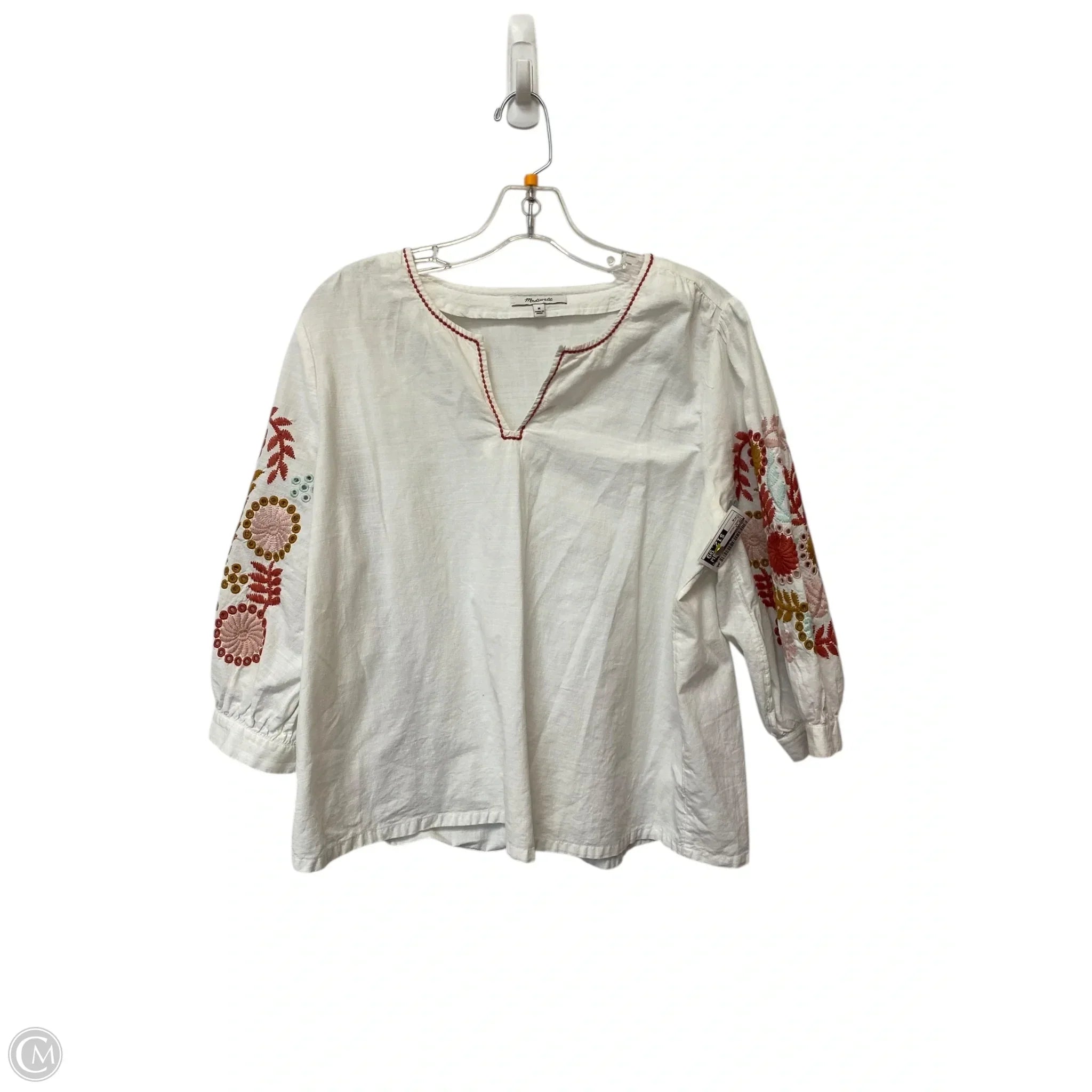 Top Long Sleeve By Madewell In Floral Print, Size: M