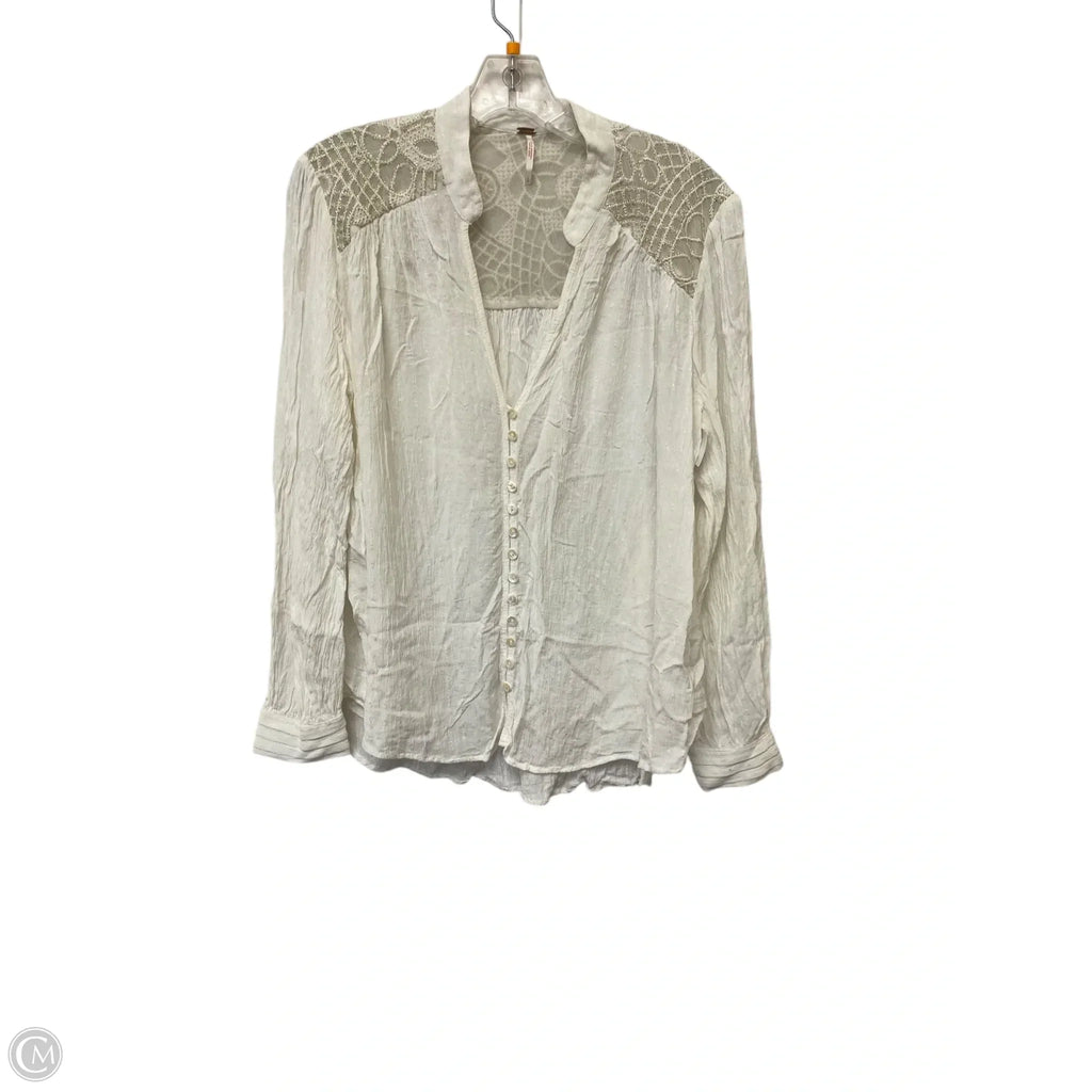 Top Long Sleeve By Free People In White, Size: L