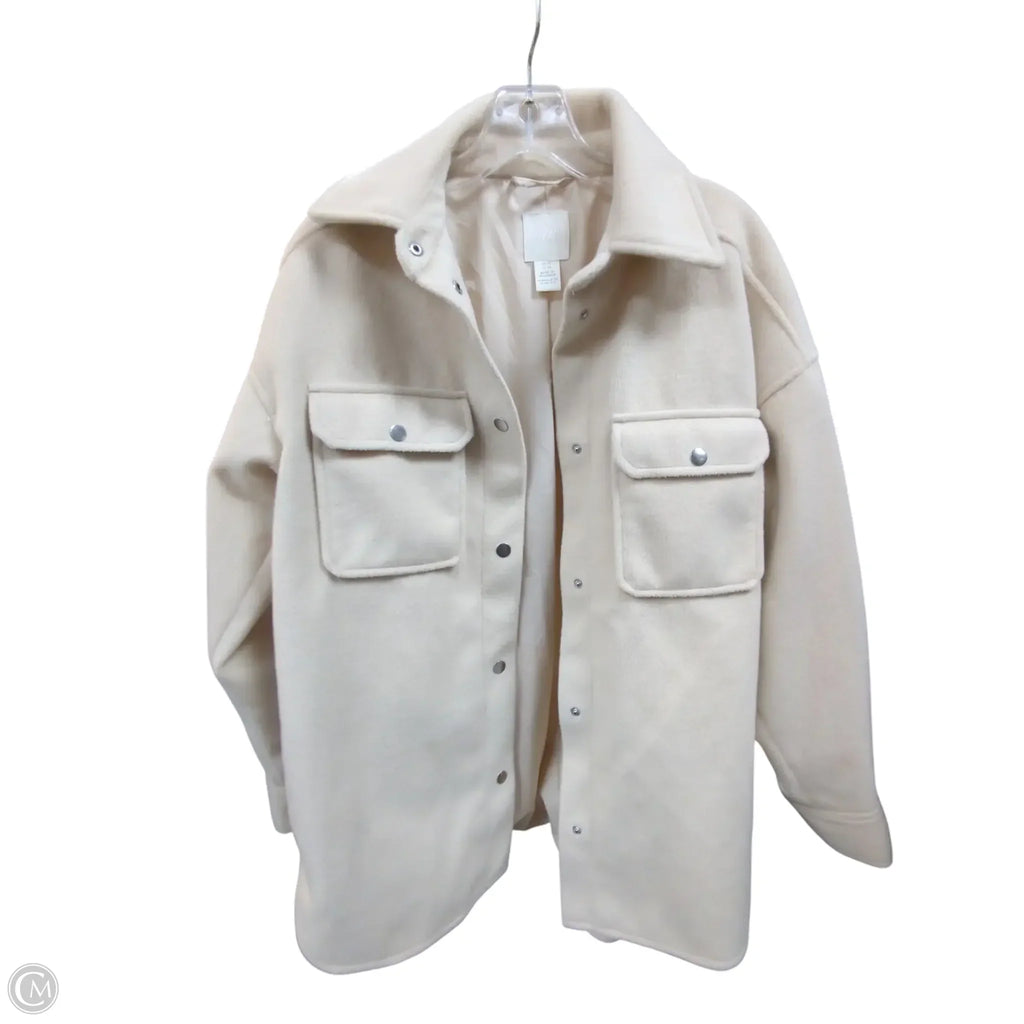 Coat Other By H&m In Ivory, Size: Xs