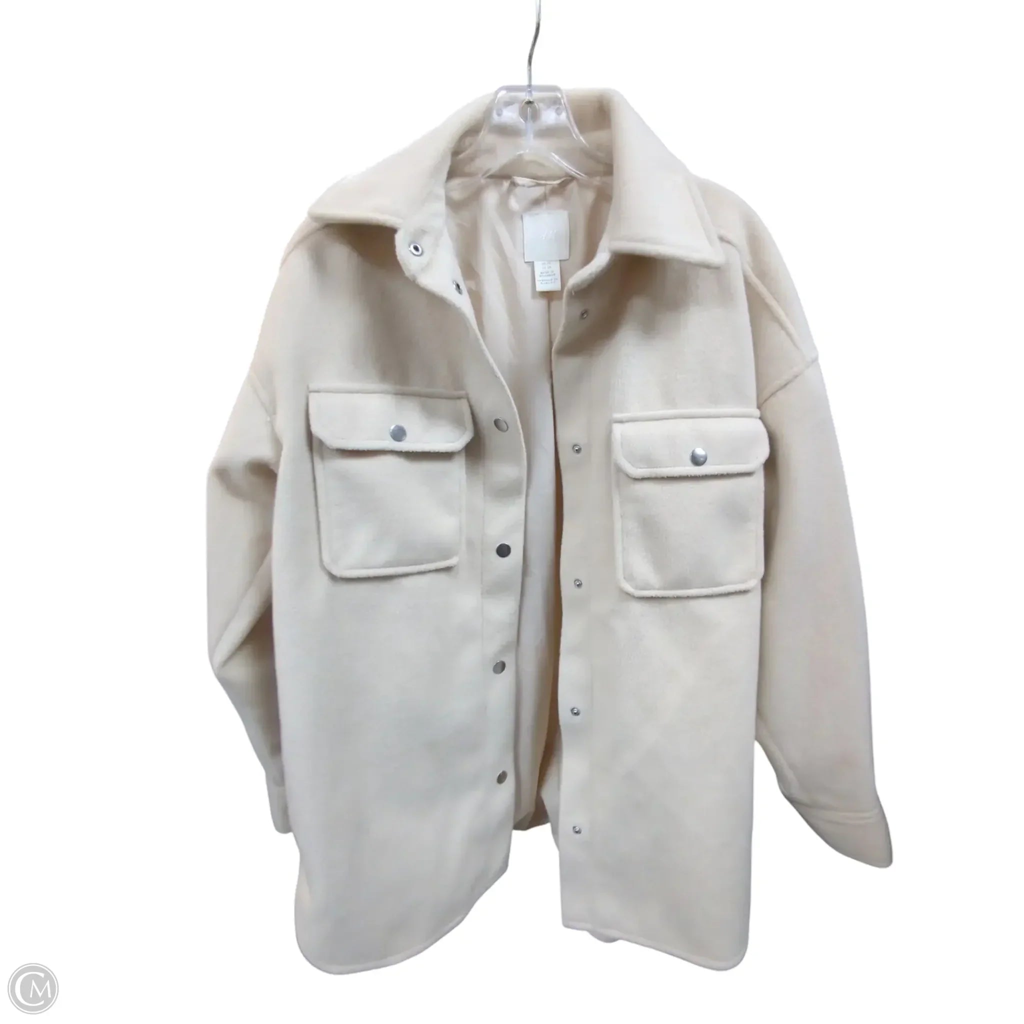 Coat Other By H&m In Ivory, Size: Xs