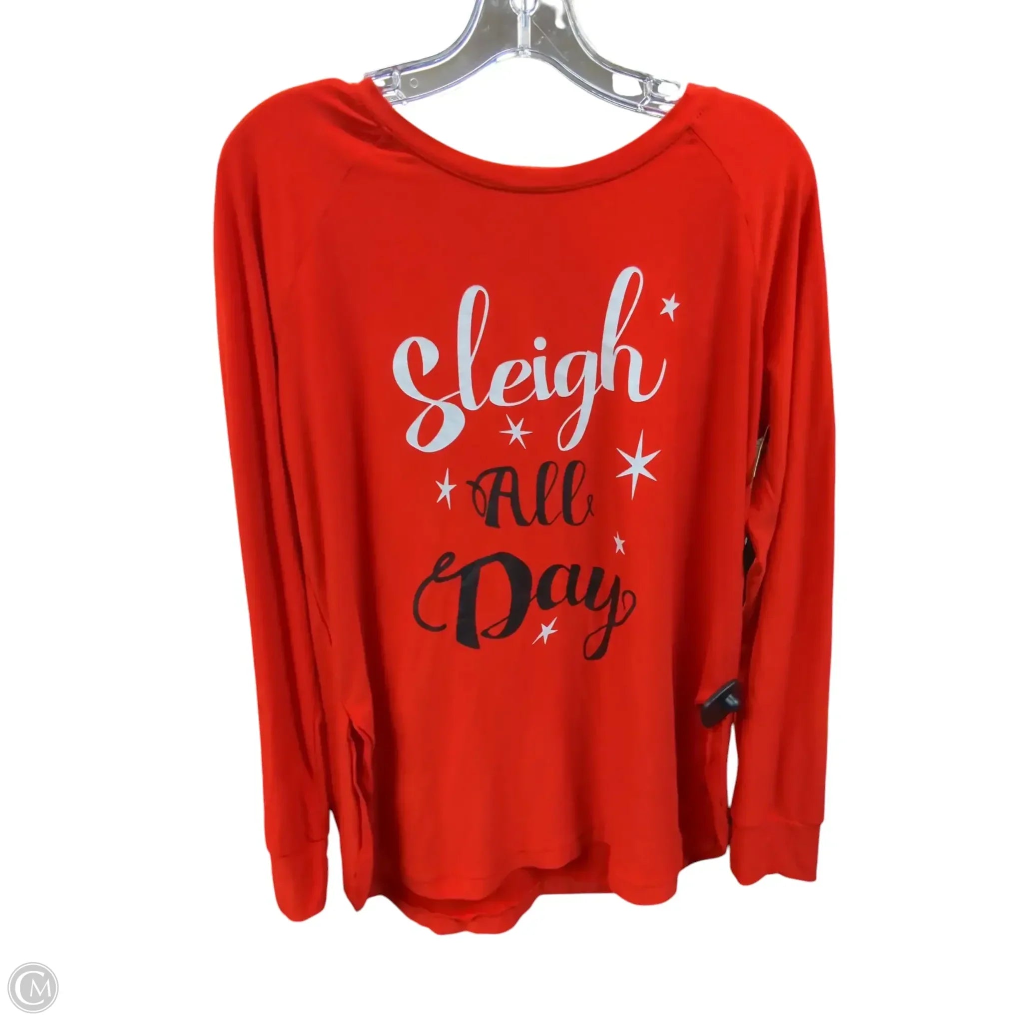 Top Long Sleeve Basic By Clothes Mentor In Red, Size: L