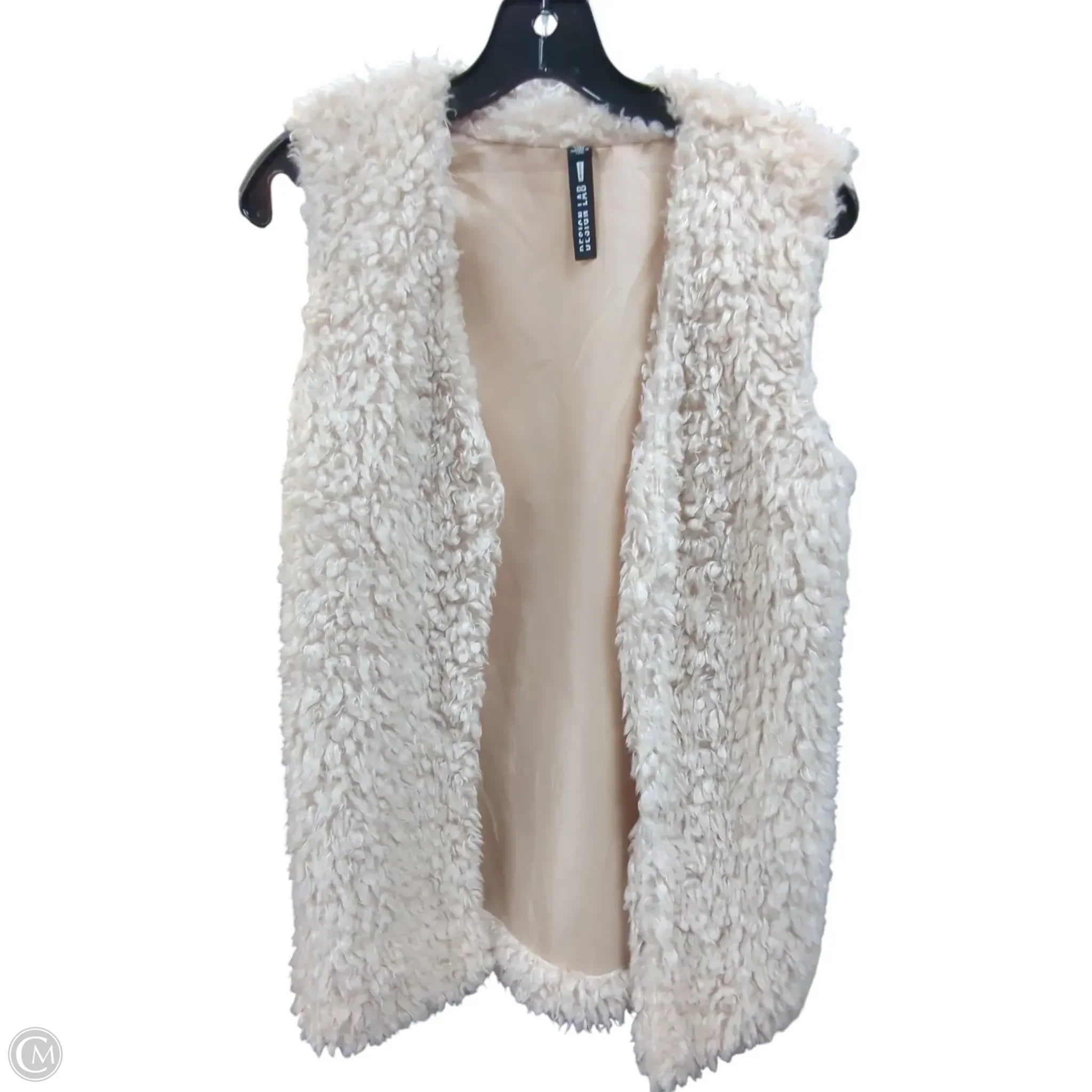 Vest Faux Fur & Sherpa By Clothes Mentor In Tan, Size: Xs