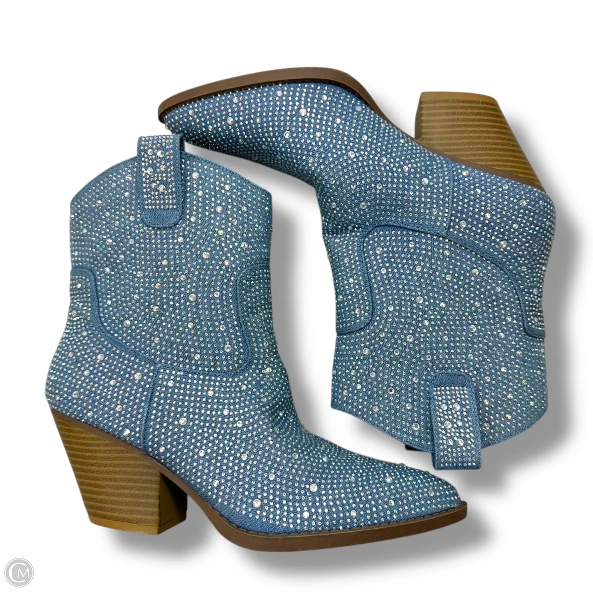 Boots Western By Forever In Blue, Size: 10