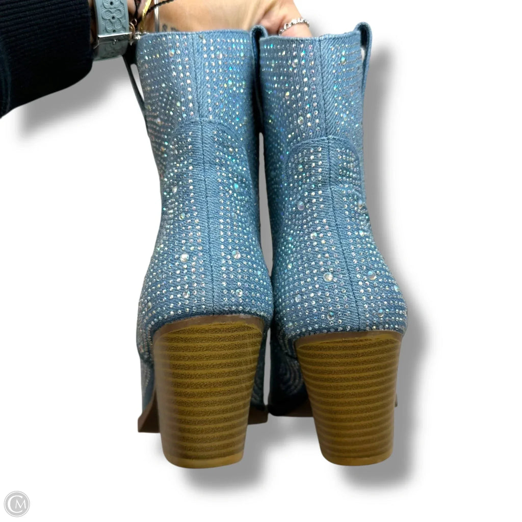 Boots Western By Forever In Blue, Size: 10