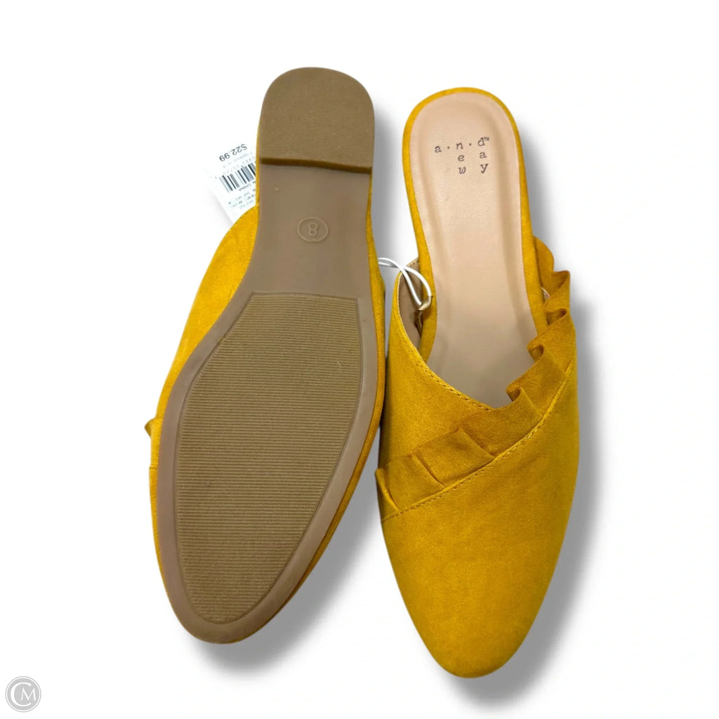 Shoes Flats By A New Day In Yellow, Size: 8