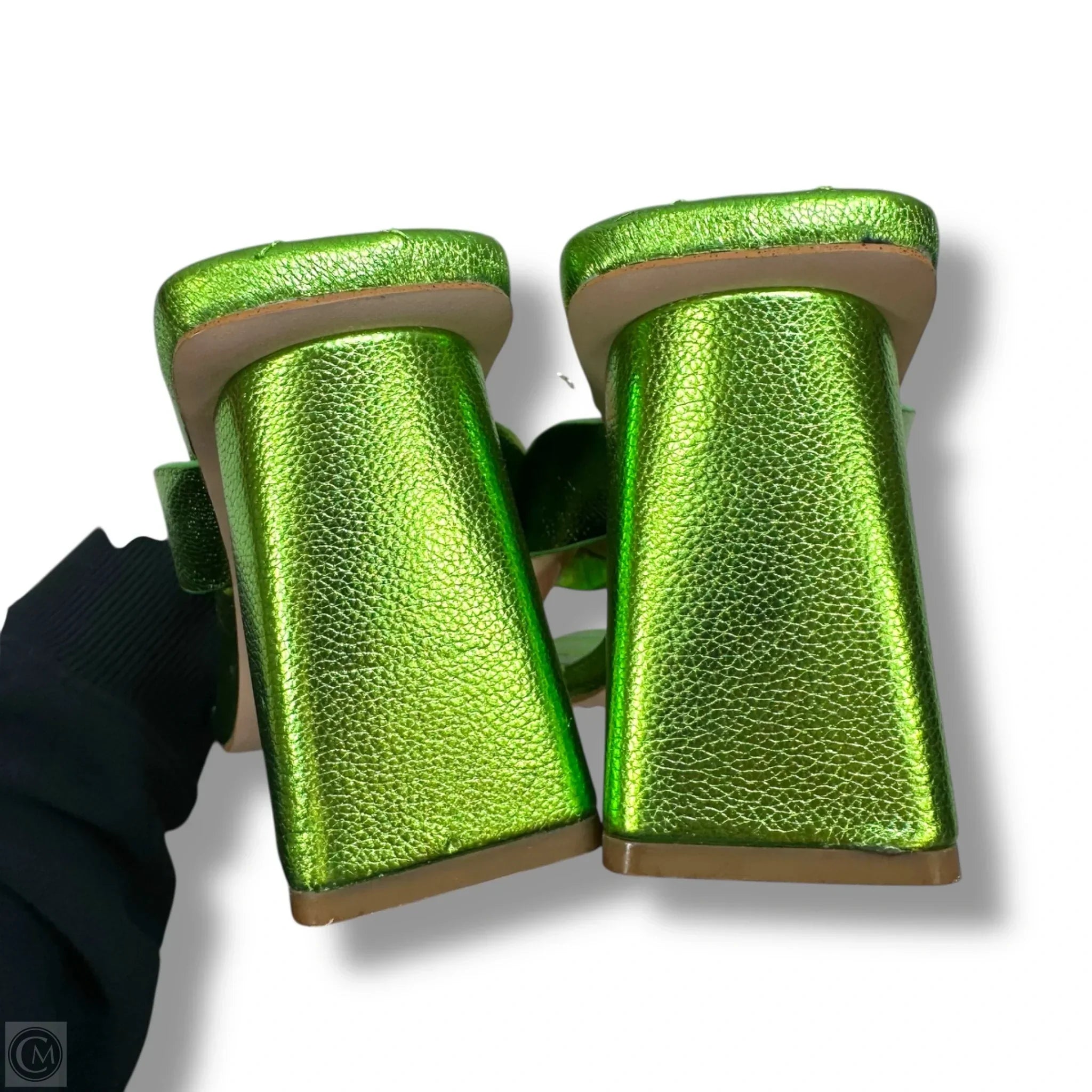 Sandals Heels Block By Jessica Simpson In Green, Size: 8