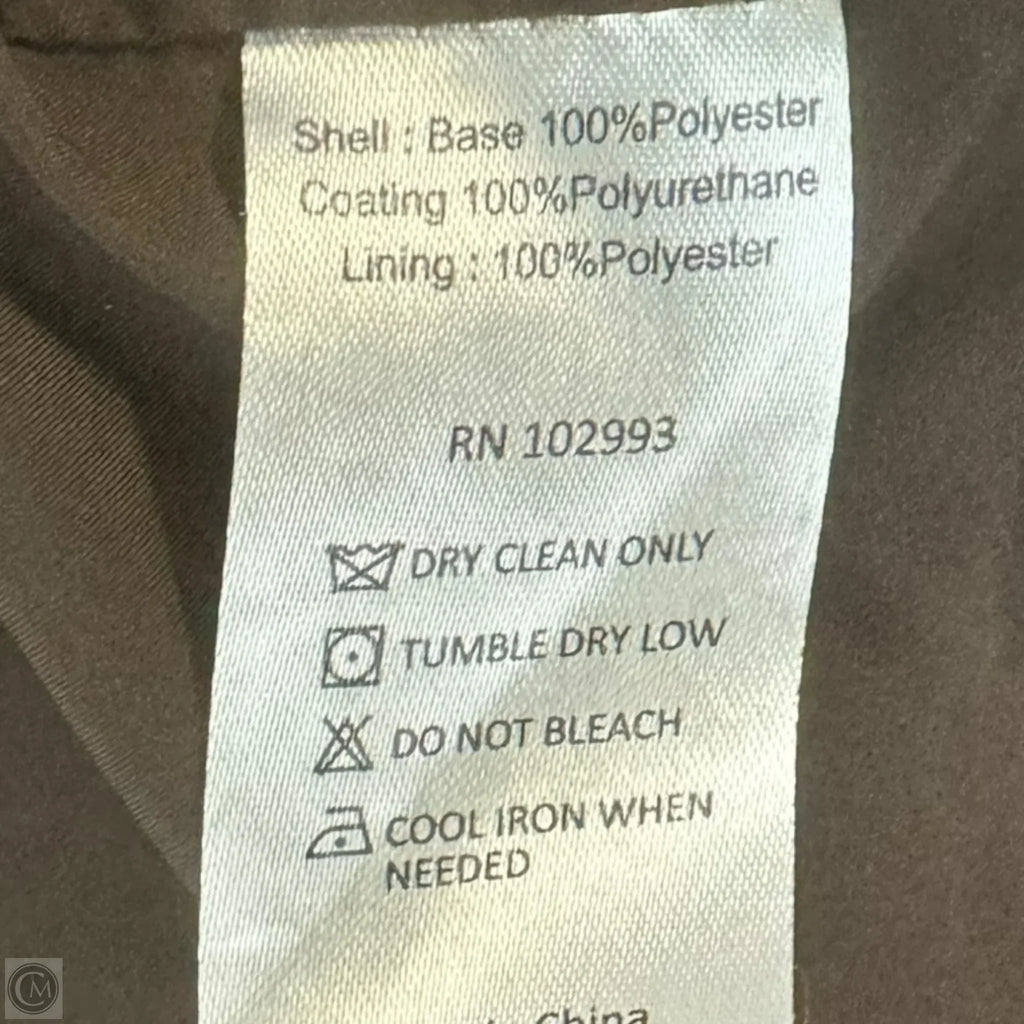 Vegan Leather Belted Trench Coat Designer By Derek Lam 10 Crosby In Brown, Size: XS