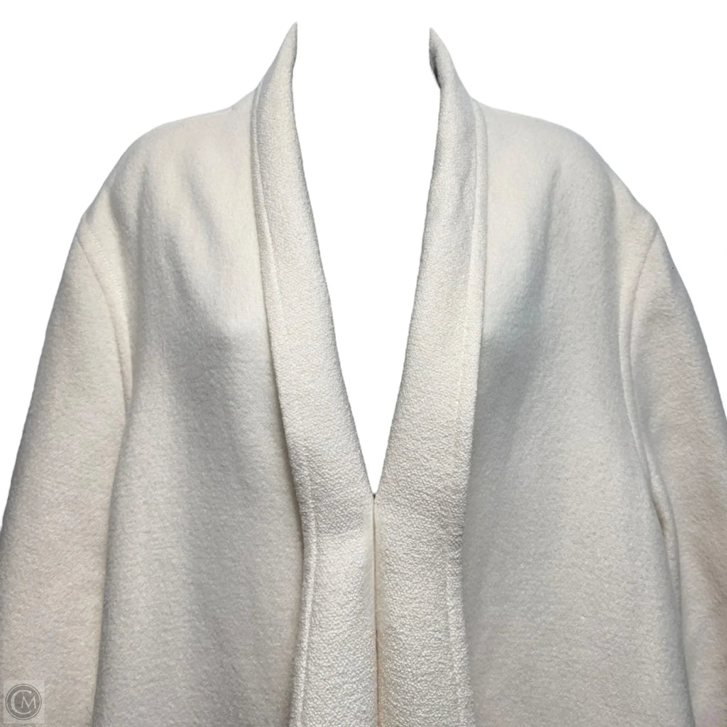 Wool Blend Cardicoat Designer By Escada In Cream, Size: S