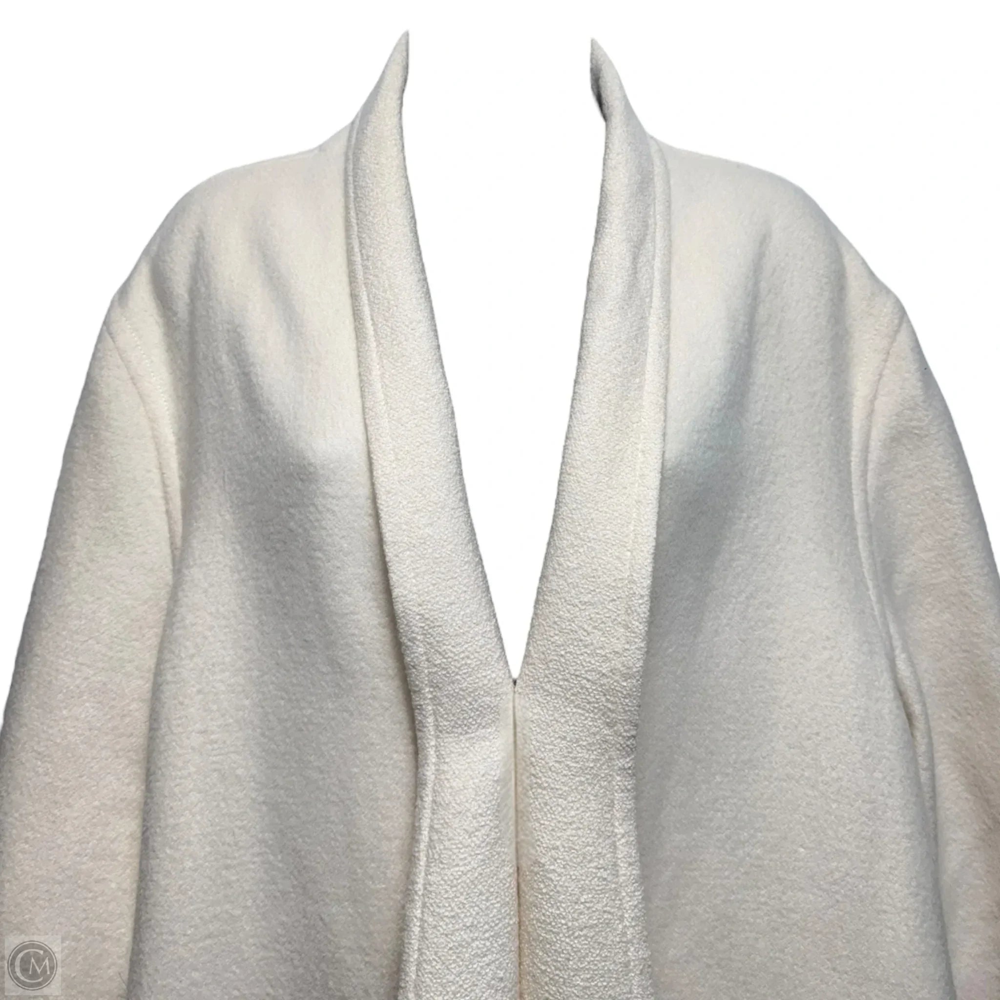 Wool Blend Cardicoat Designer By Escada In Cream, Size: S