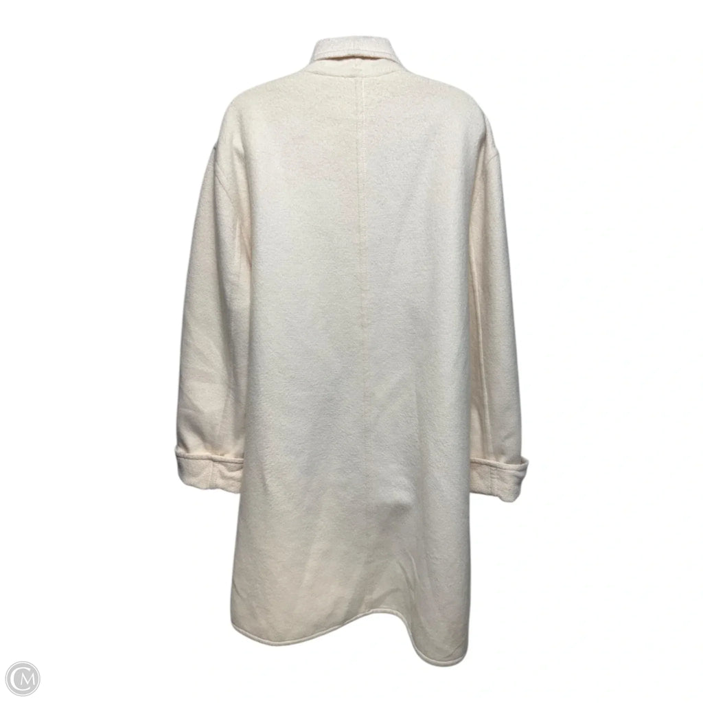Wool Blend Cardicoat Designer By Escada In Cream, Size: S