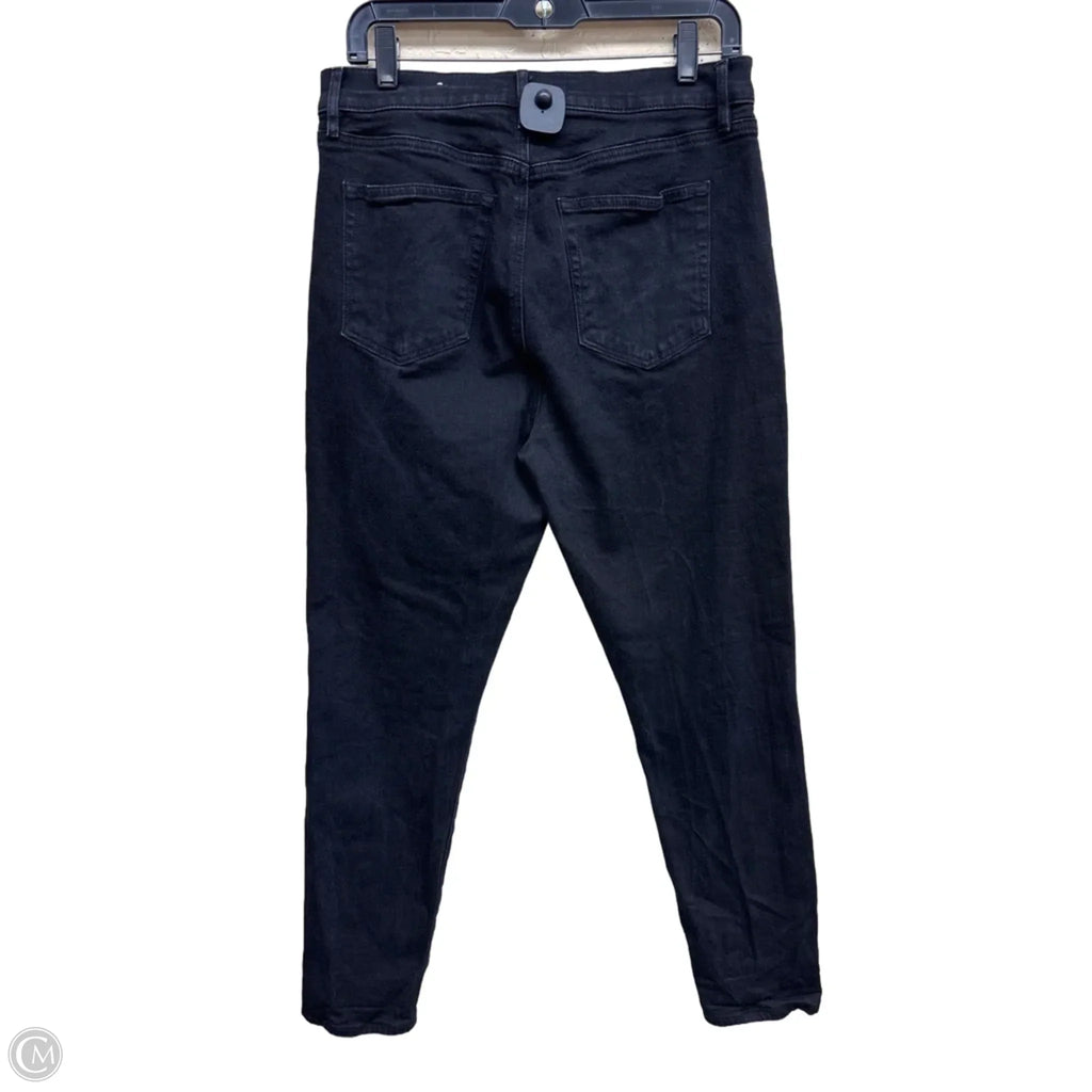 Jeans Skinny By Loft In Black Denim, Size: 12