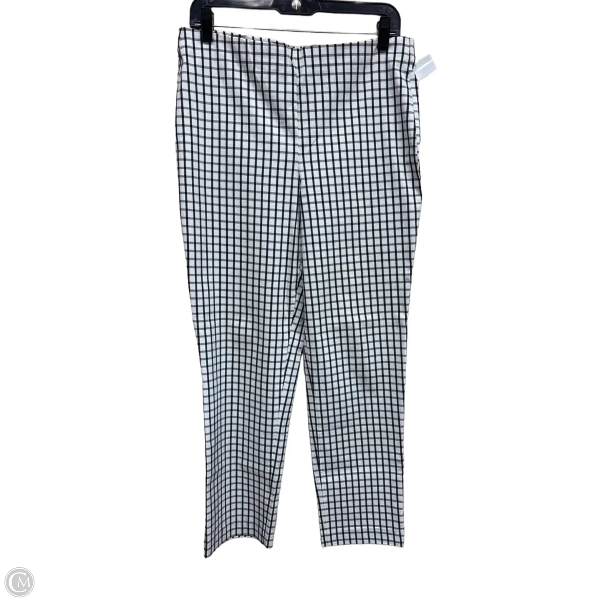 Pants Dress By Adrianna Papell In Checkered Pattern, Size: 14