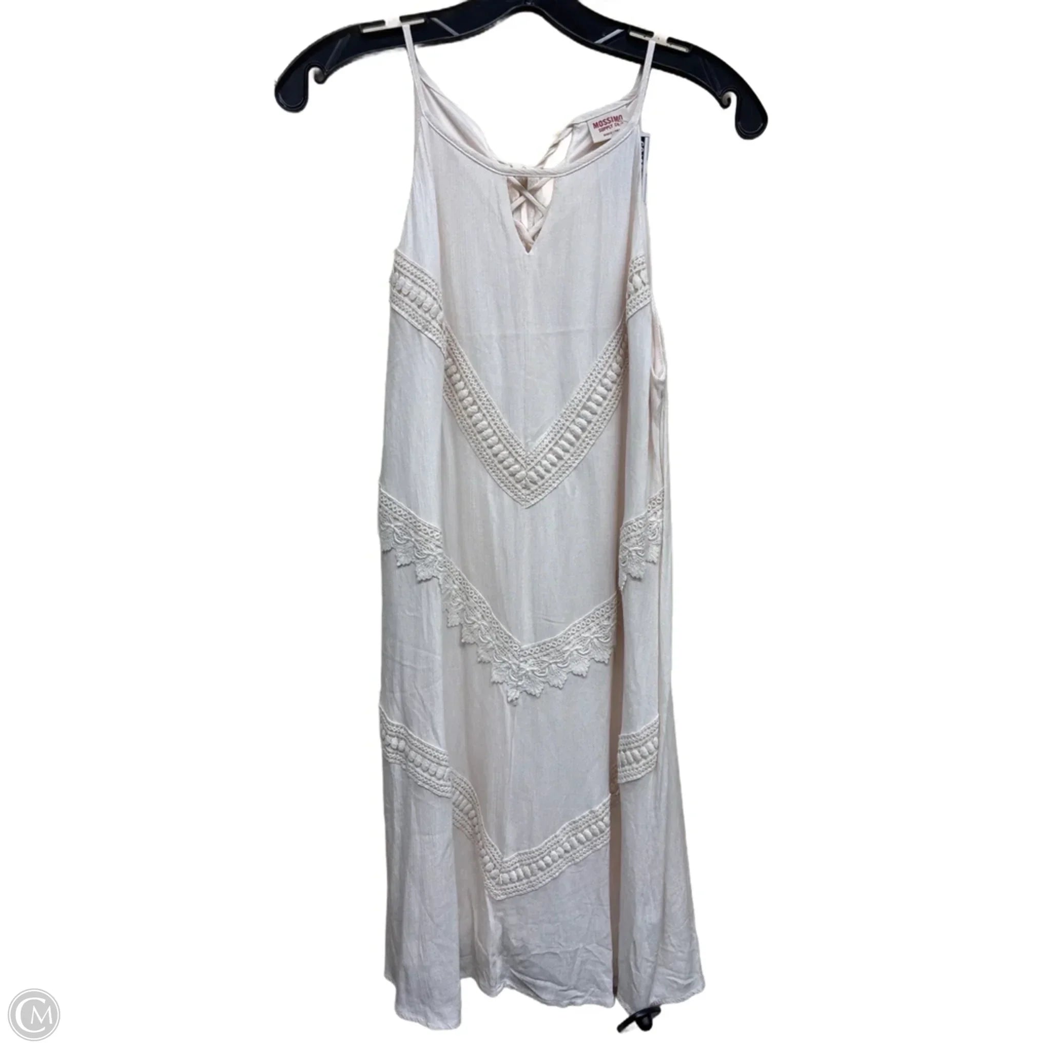Dress Casual Midi By Mossimo In Cream, Size: M