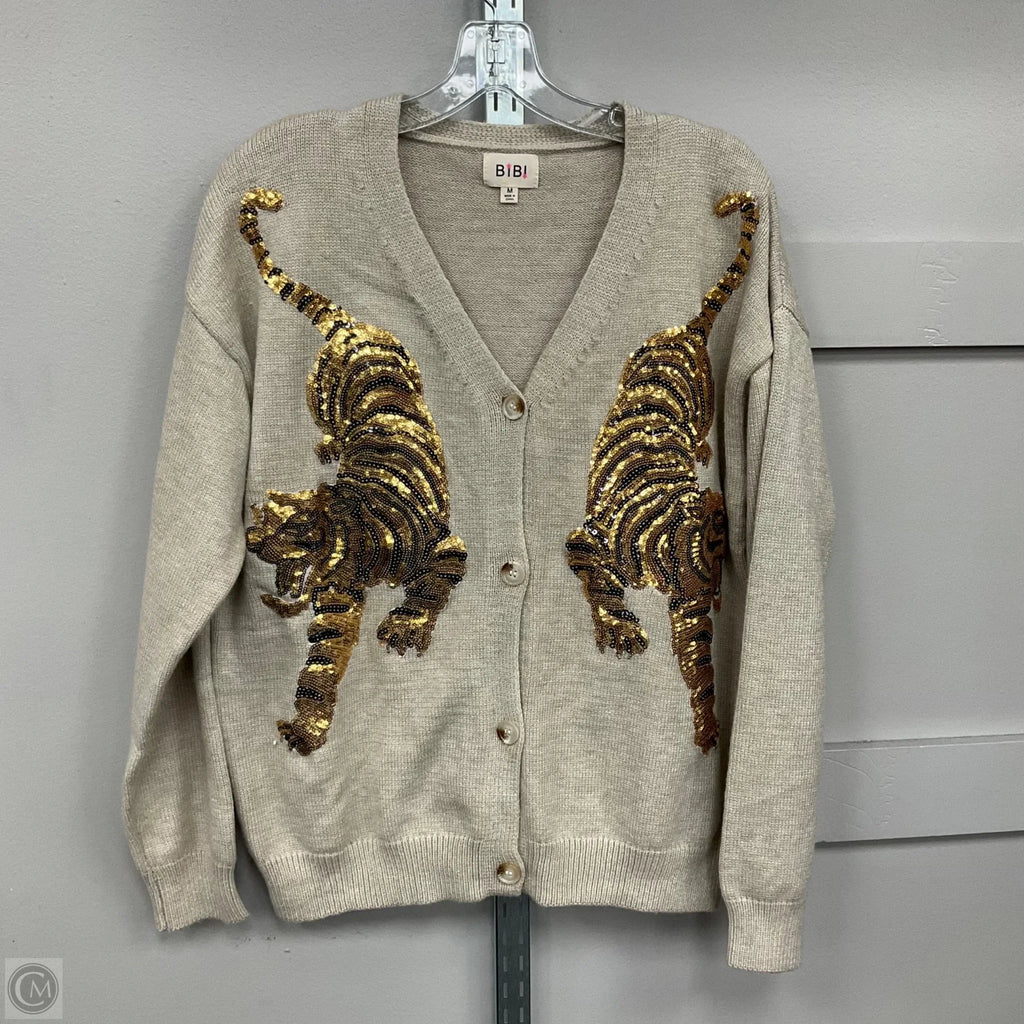 Cardigan By Bibi In Animal Print, Size: M