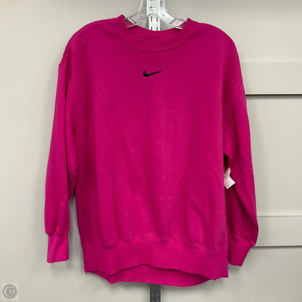 Sweatshirt Crewneck By Nike In Pink, Size: M