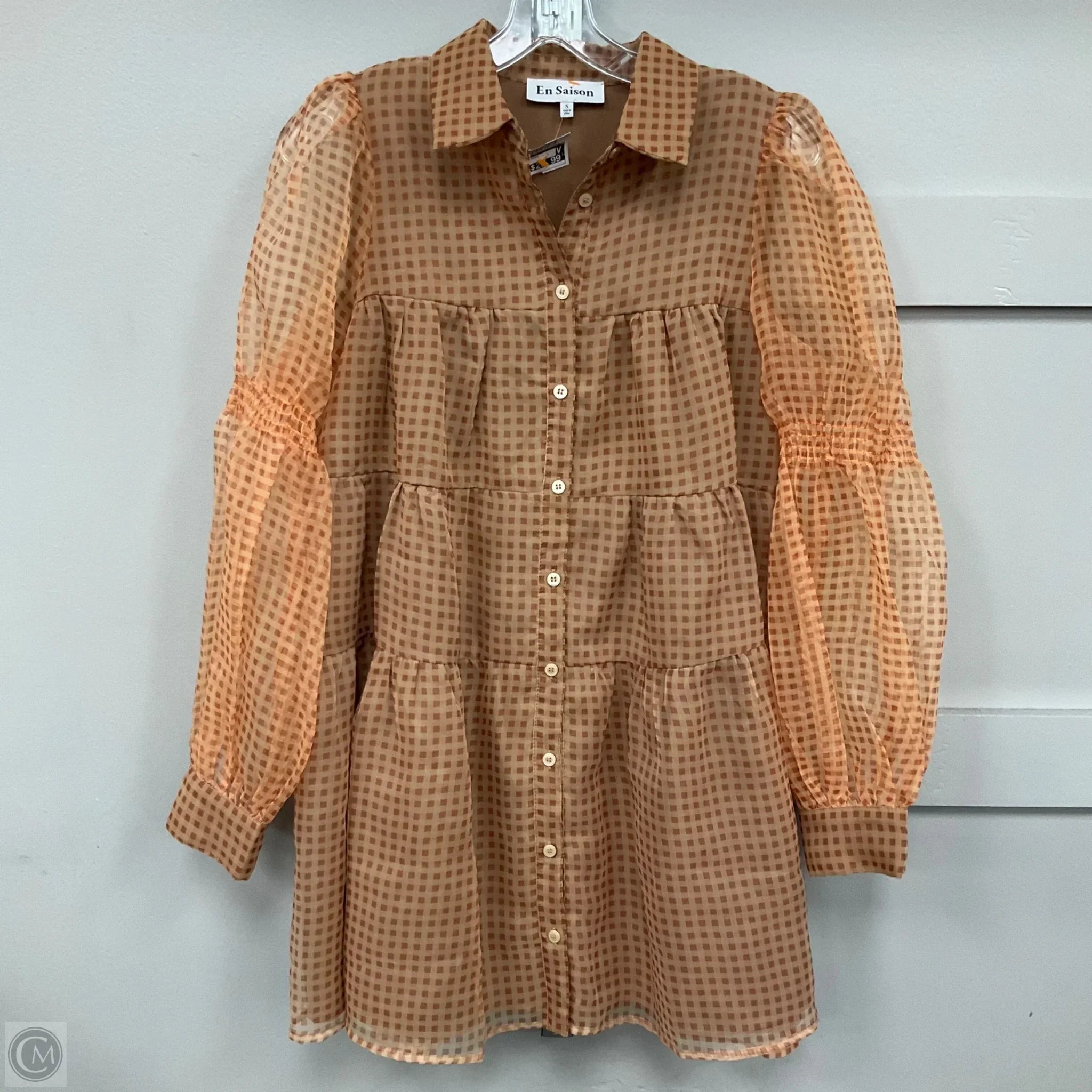 Dress Casual Midi By En Saison In Brown, Size: S