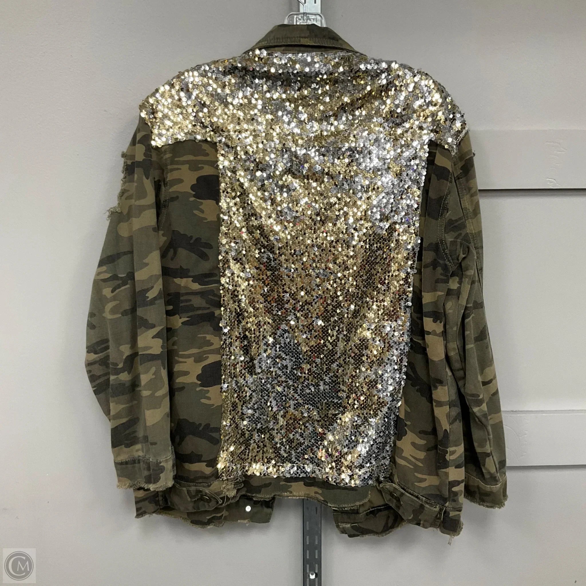 Jacket Utility By Lucky & Blessed In Camouflage Print, Size: M