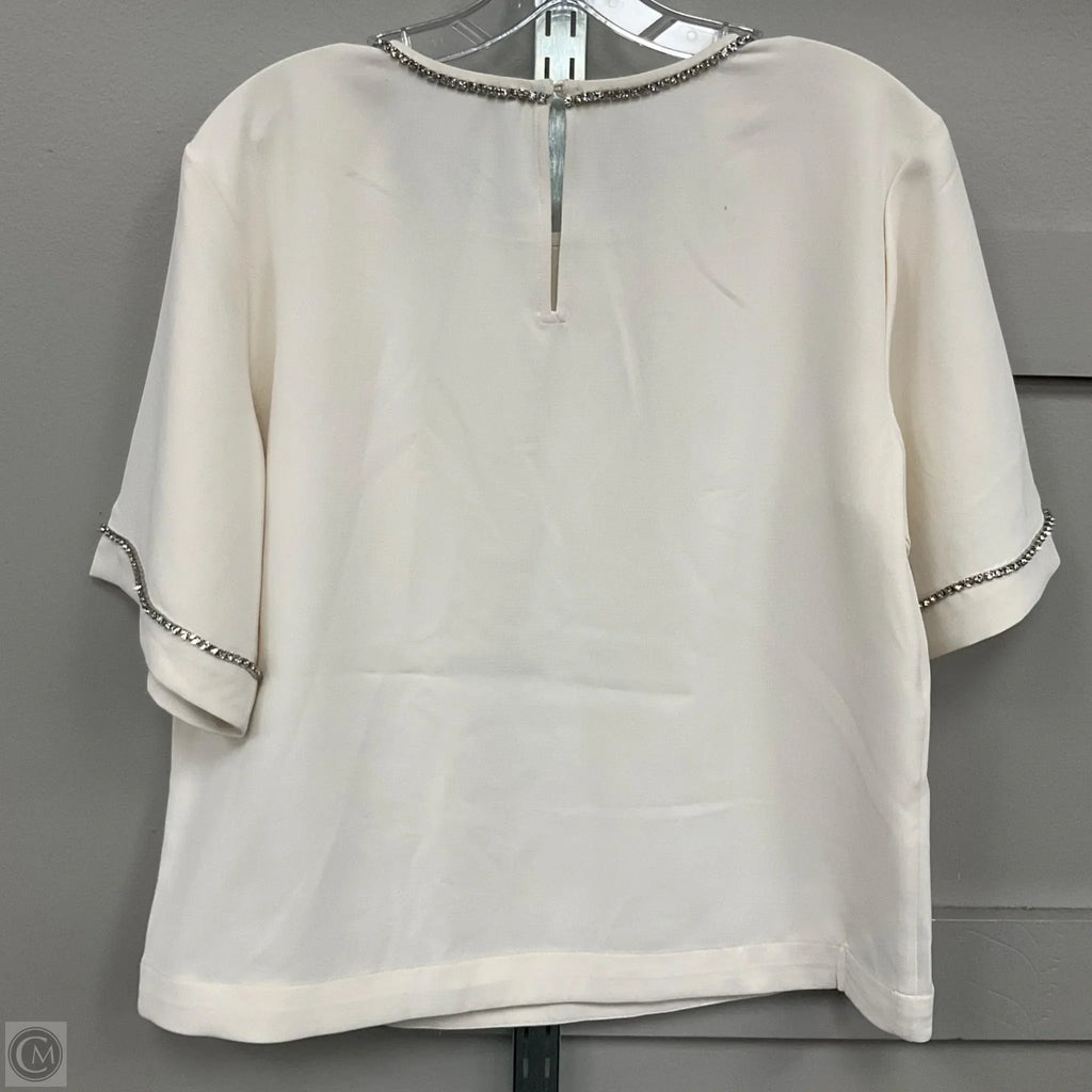 Top Short Sleeve By Loft In Cream, Size: M