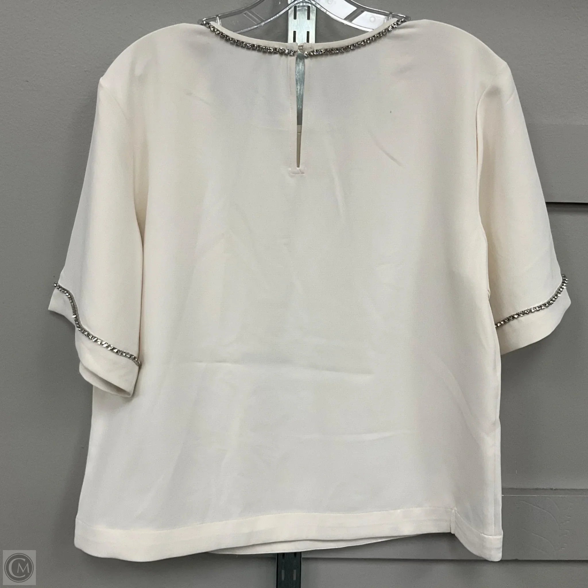 Top Short Sleeve By Loft In Cream, Size: M