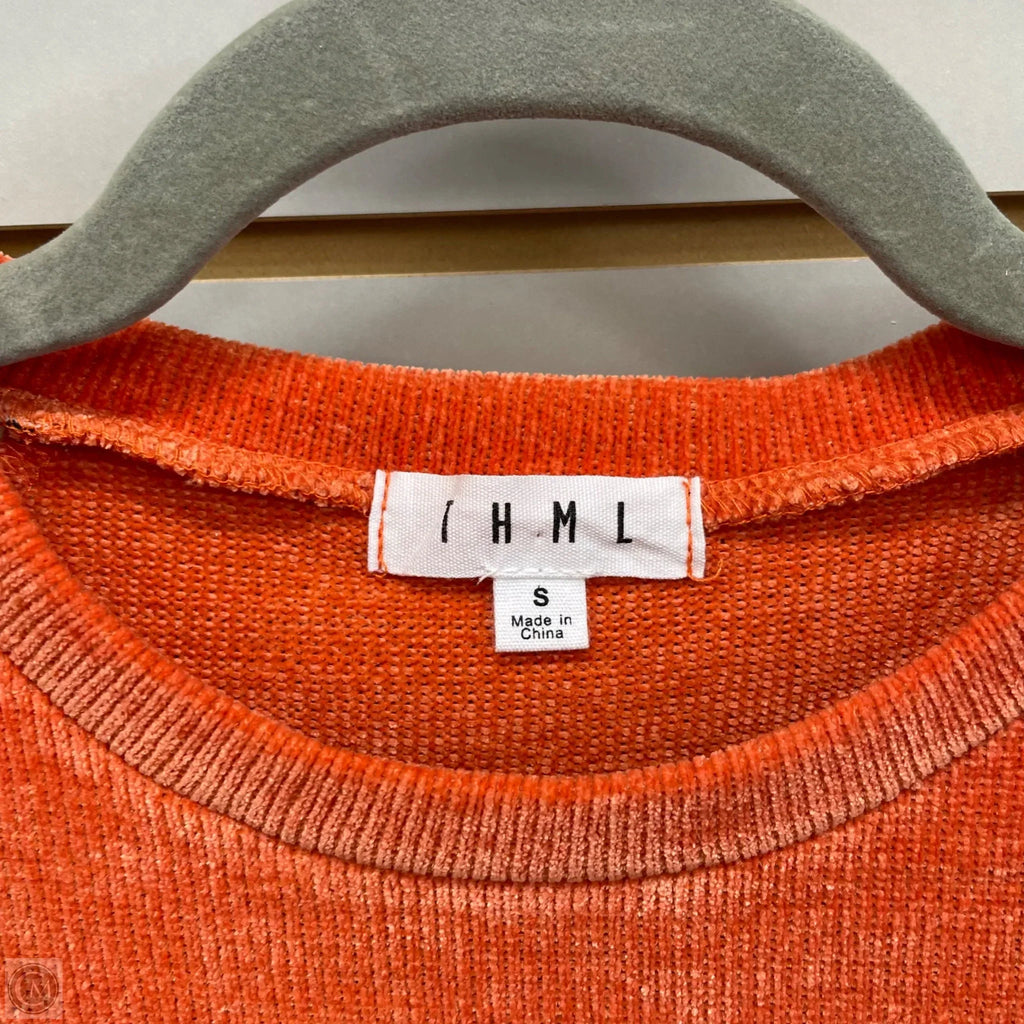 Top Long Sleeve By Thml In Orange, Size: S