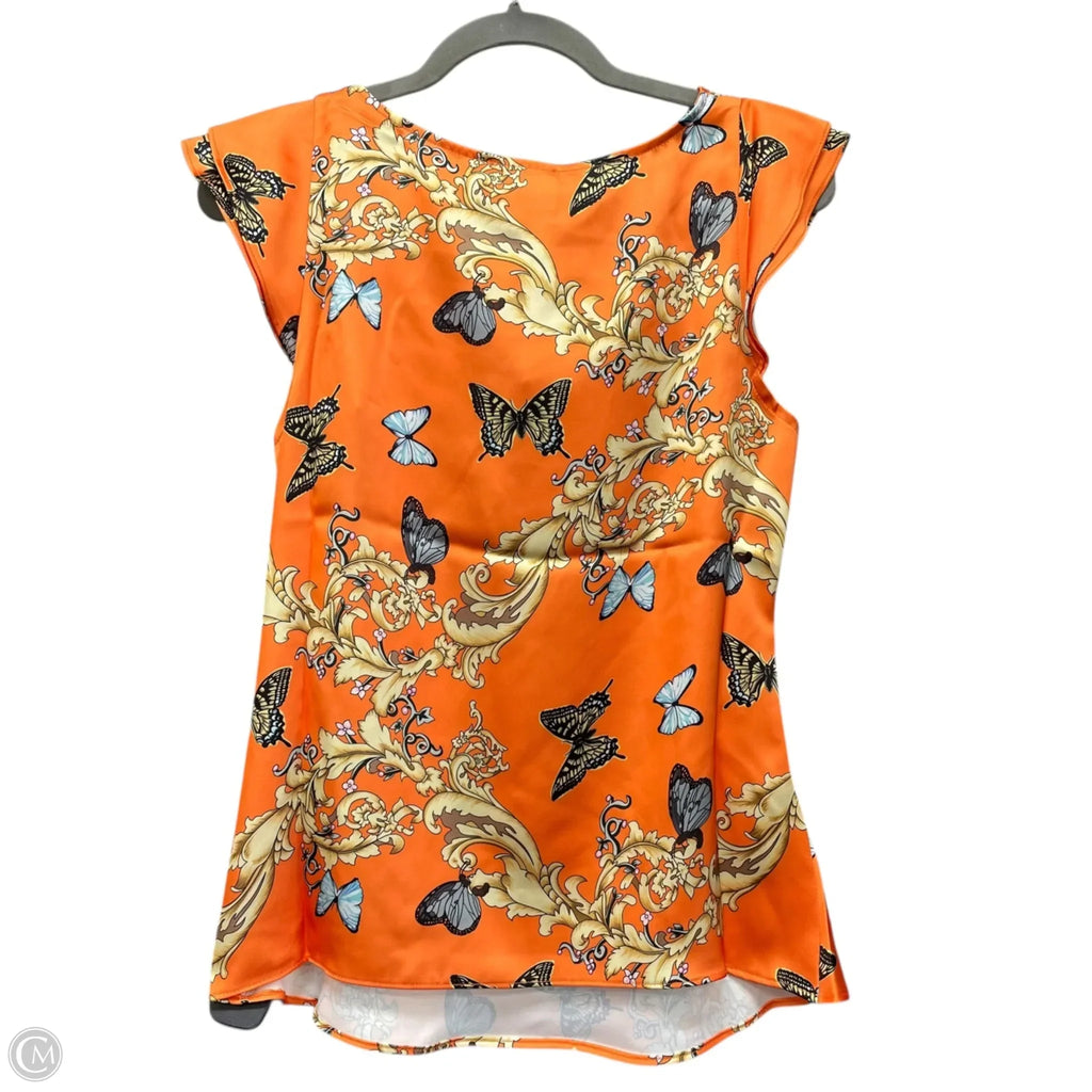 Blouse Sleeveless By Julie Brown In Orange, Size: 4
