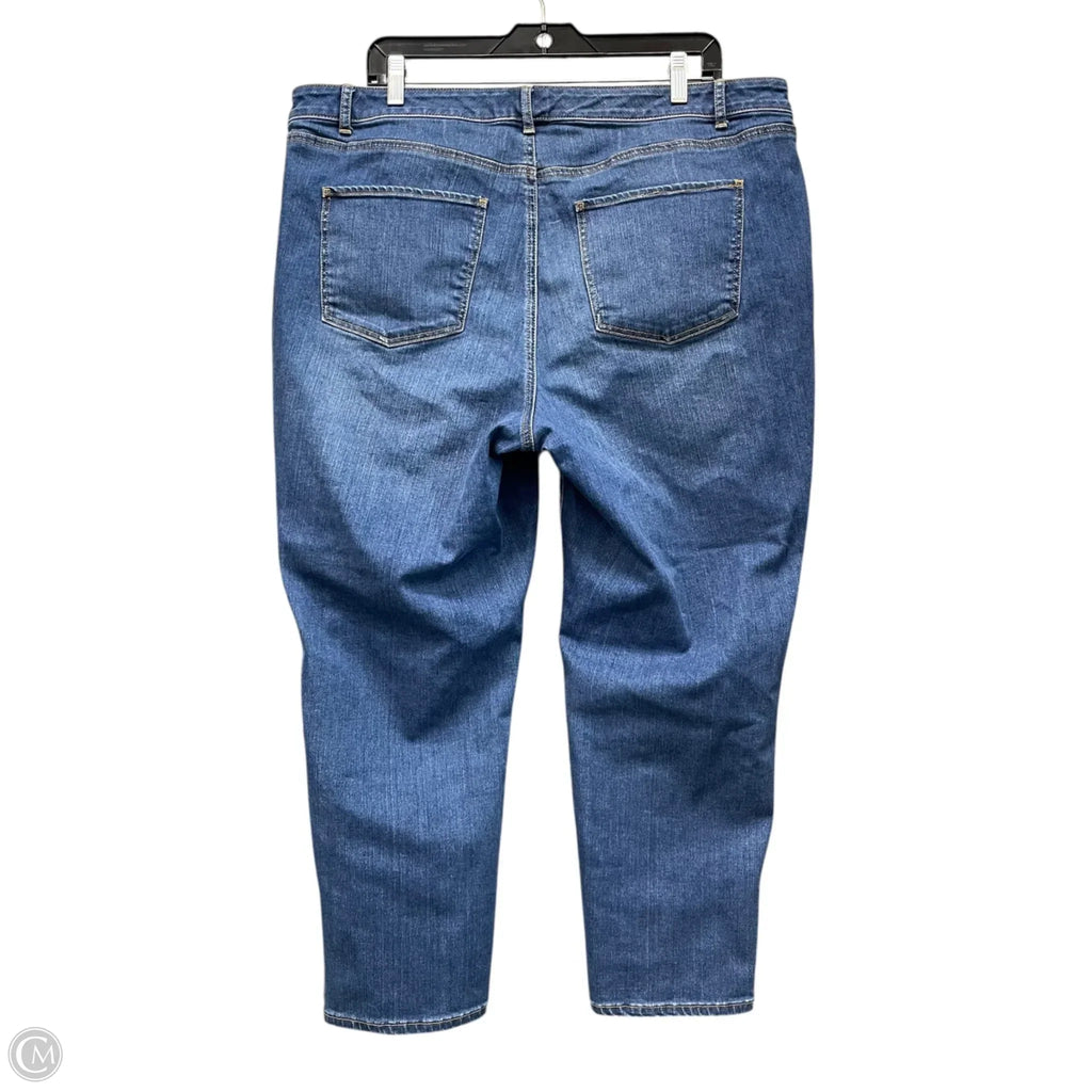 Jeans Cropped By Talbots In Blue Denim, Size: 20