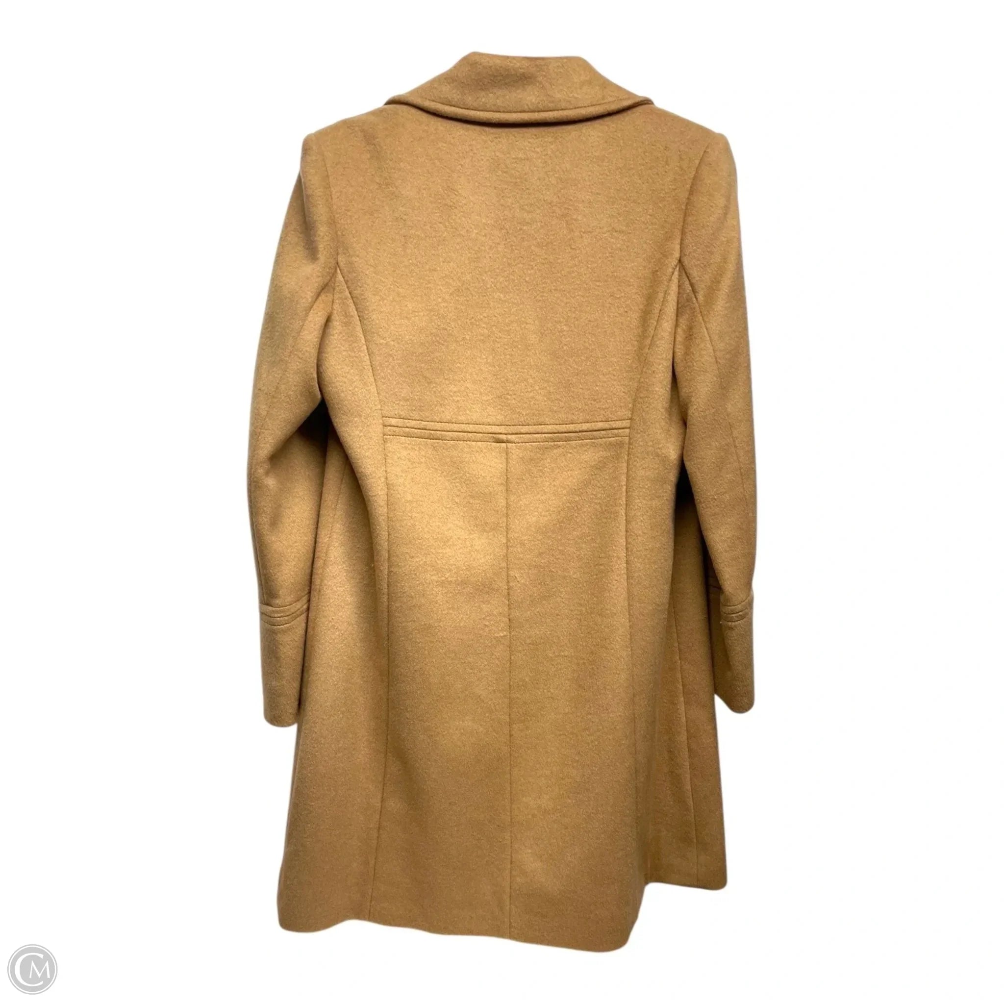 Coat Wool By Larry Levine In Tan, Size: 8