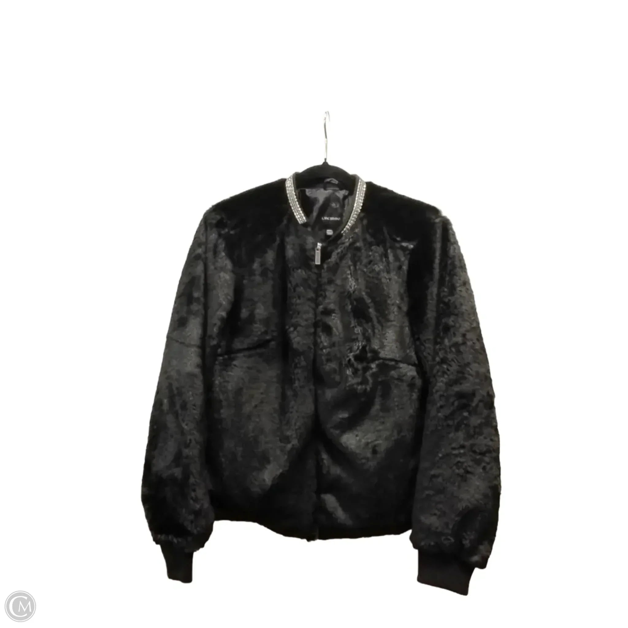 Jacket Faux Fur & Sherpa By Lane Bryant In Black, Size: L