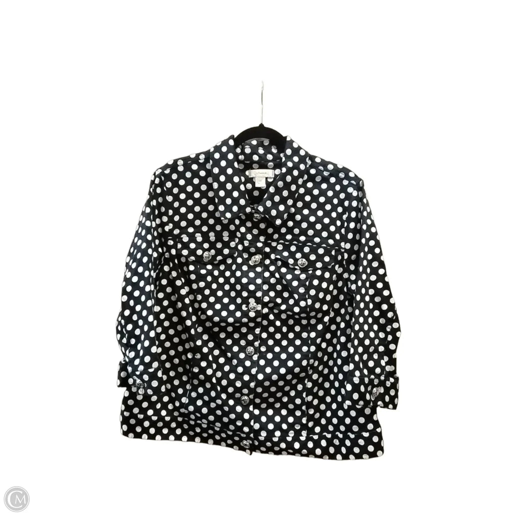 Jacket Denim By Cj Banks In Polkadot Pattern, Size: 1x