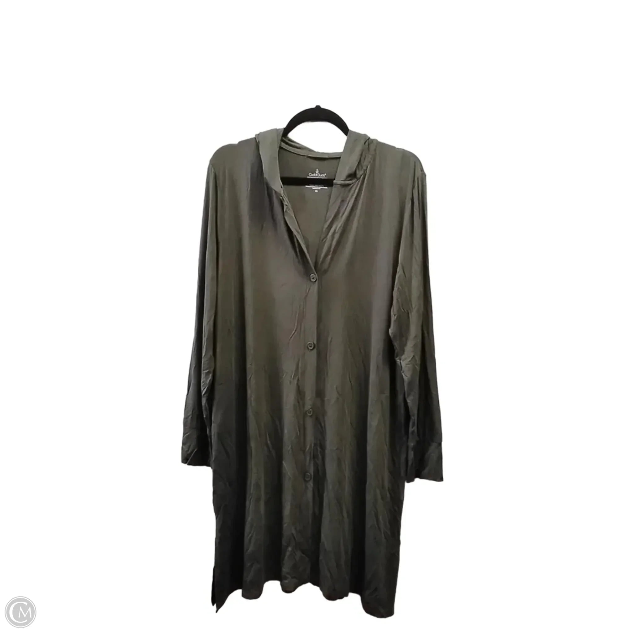 Top Long Sleeve By Cuddl Duds In Green, Size: 1x