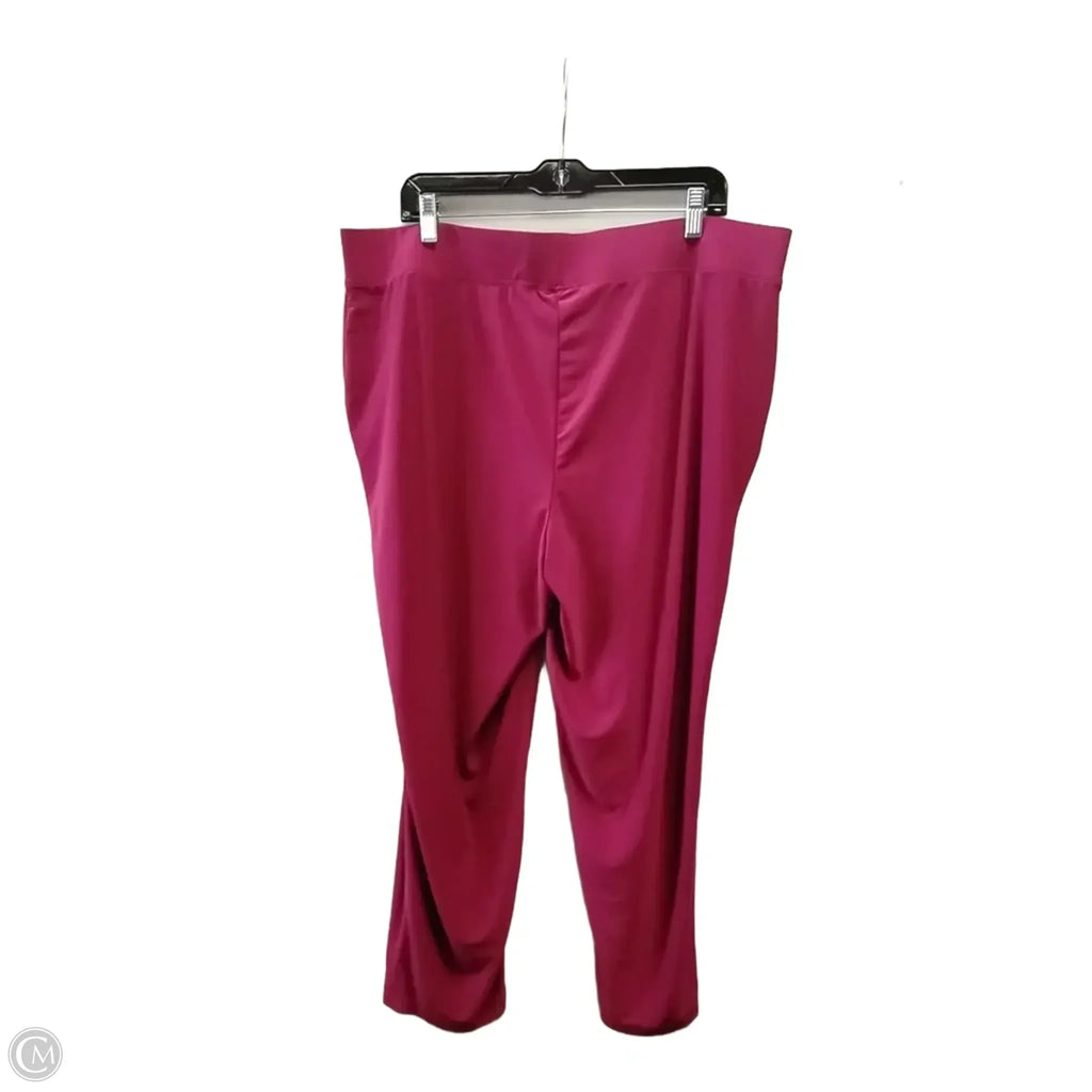 Pants Linen By Clothes Mentor In Pink, Size: 1x