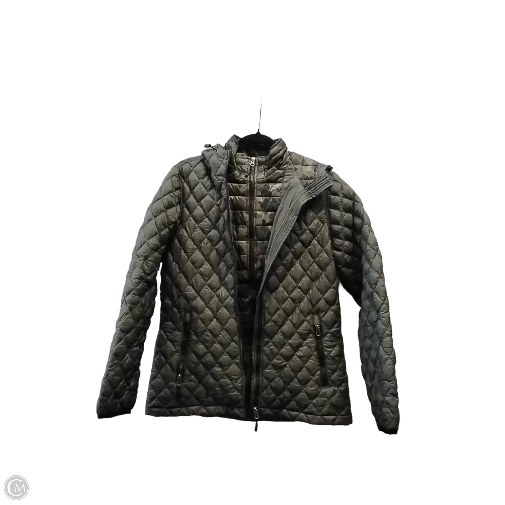 Coat Puffer & Quilted By Reebok In Camouflage Print, Size: M