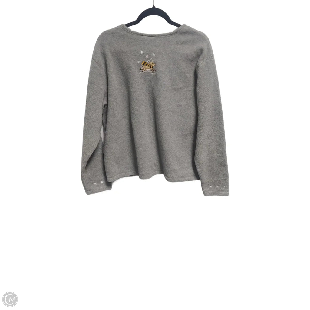 Sweatshirt Crewneck By Clothes Mentor In Grey, Size: M