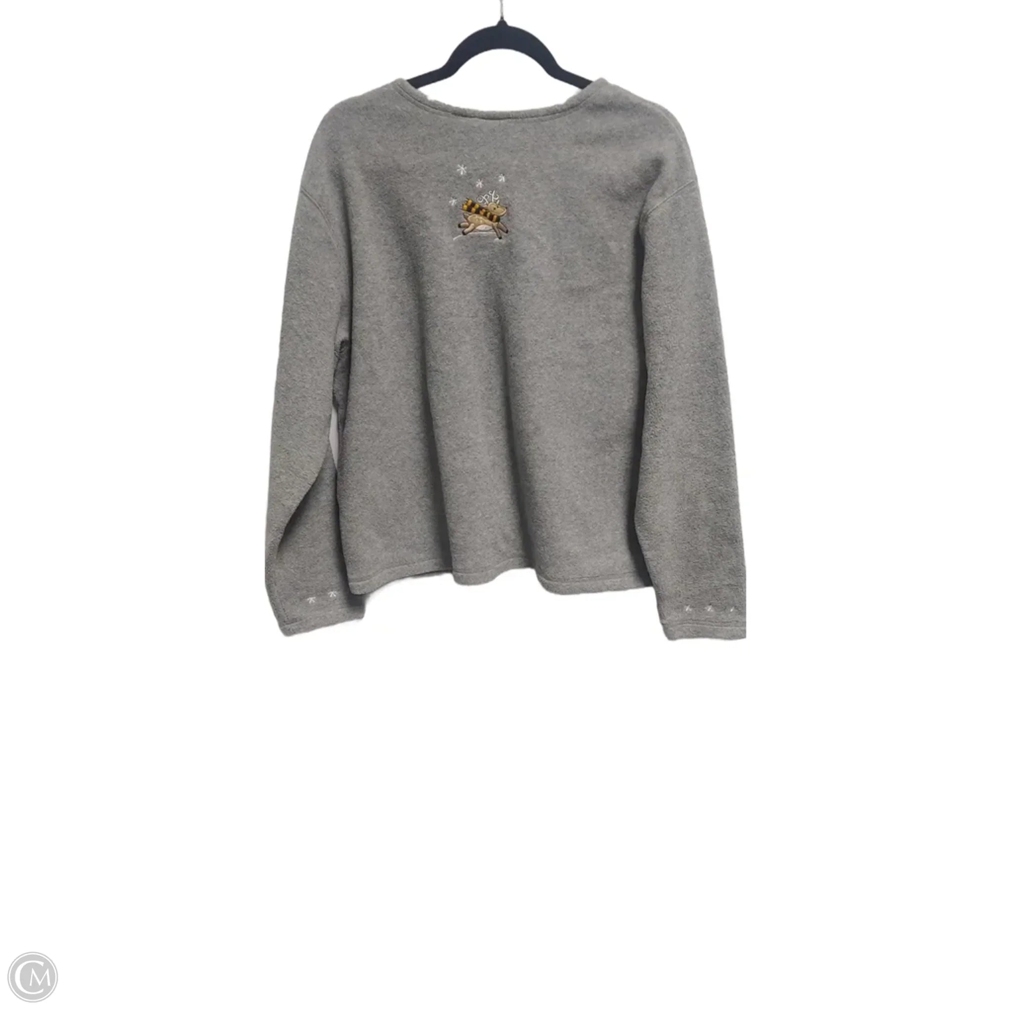 Sweatshirt Crewneck By Clothes Mentor In Grey, Size: M