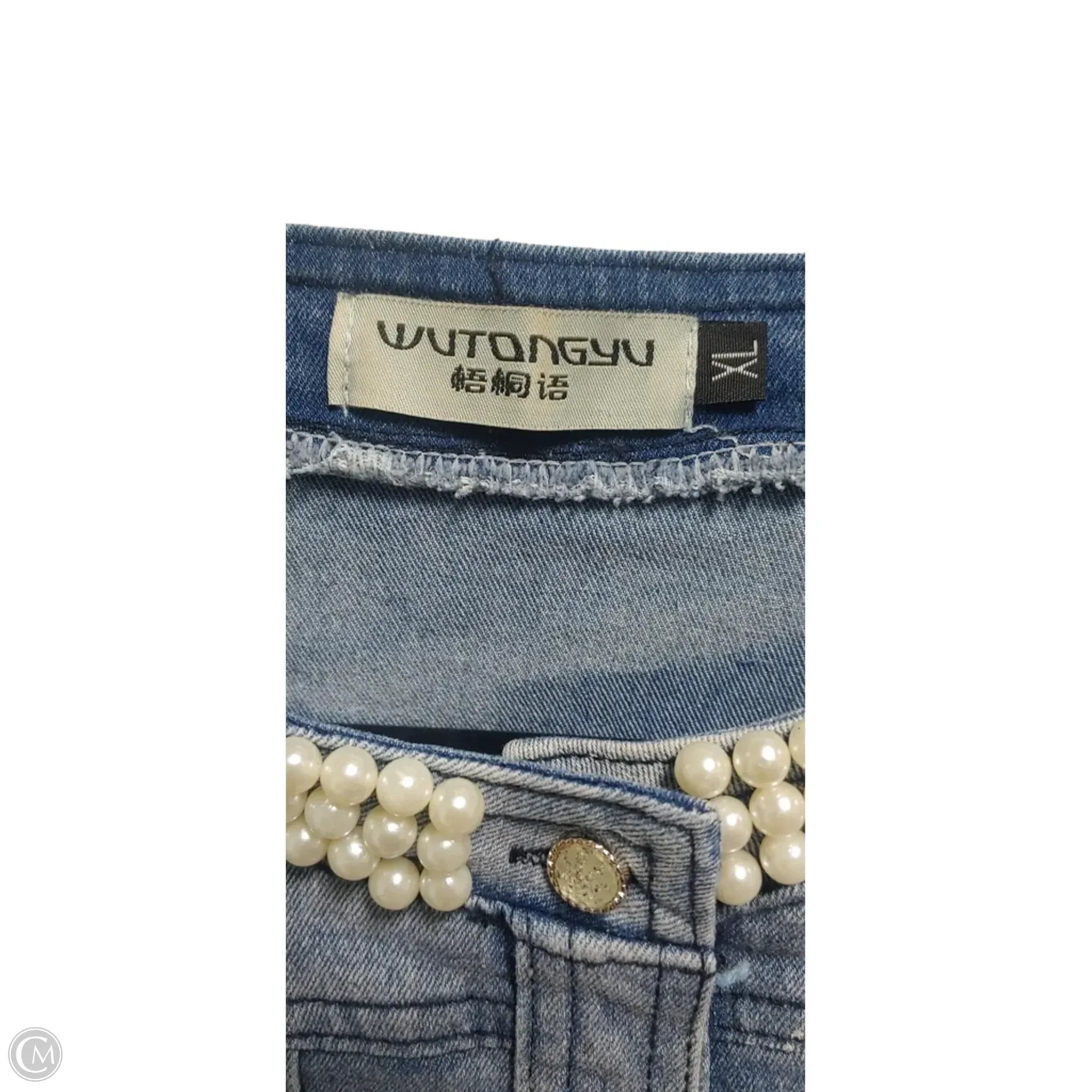 Jacket Denim By Clothes Mentor In Blue, Size: Xl