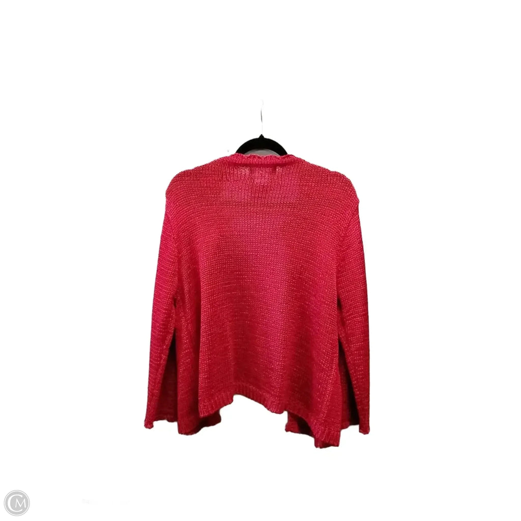 Sweater Cardigan By Sag Harbor In Red, Size: L