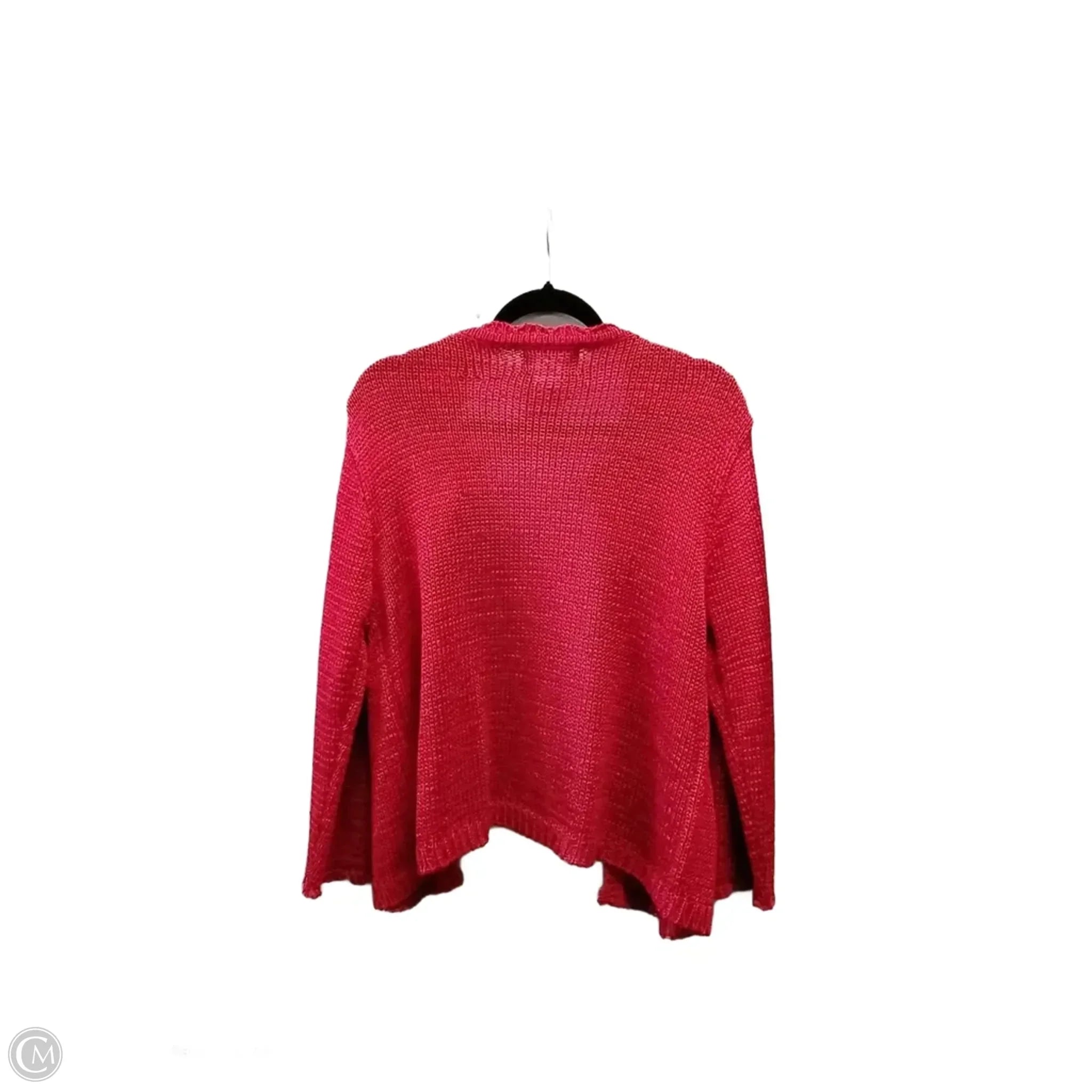 Sweater Cardigan By Sag Harbor In Red, Size: L