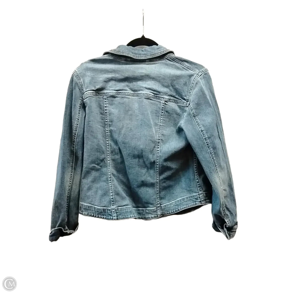Jacket Denim By Chicos In Blue, Size: M
