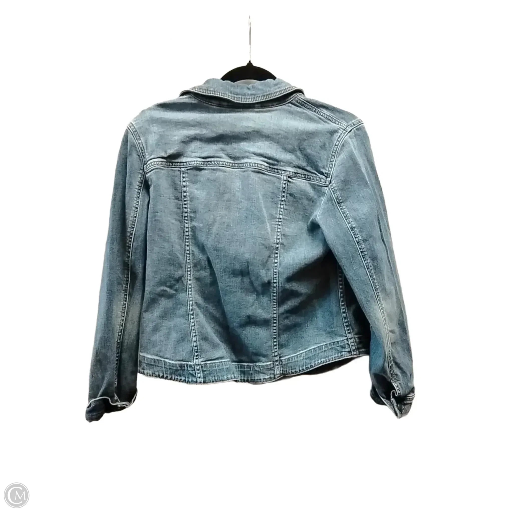 Jacket Denim By Chicos In Blue, Size: M