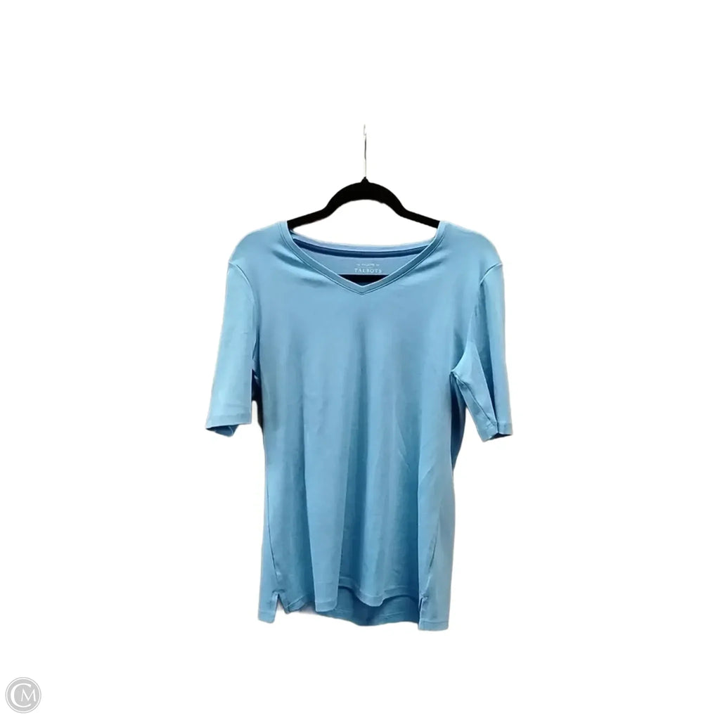 Top Short Sleeve By Talbots In Blue, Size: M