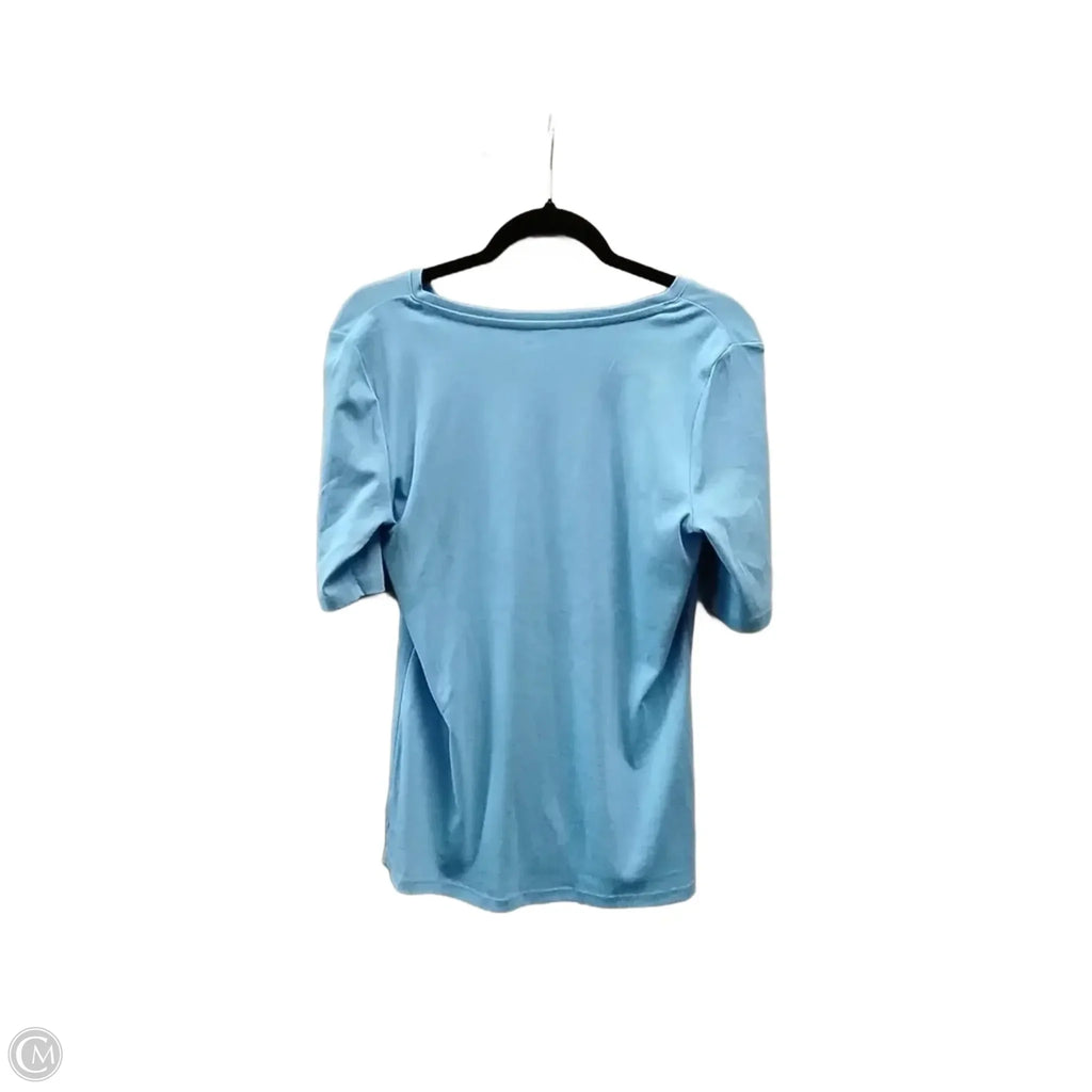 Top Short Sleeve By Talbots In Blue, Size: M