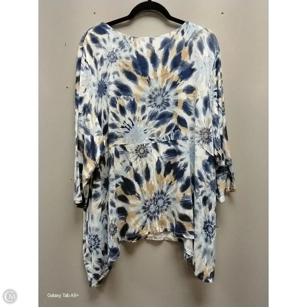 Top Long Sleeve By Ruby Rd In Tie Dye Print, Size: 2x