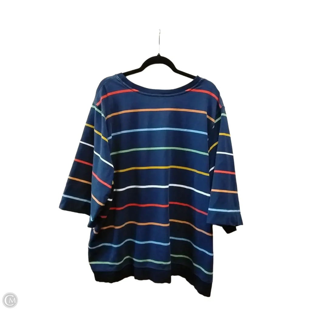 Top Long Sleeve By St Johns Bay In Striped Pattern, Size: 3x