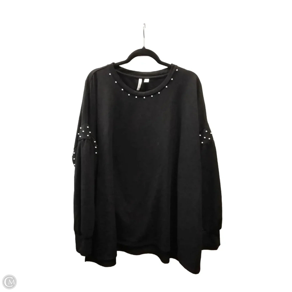 Sweatshirt Crewneck By Cato In Black, Size: 26