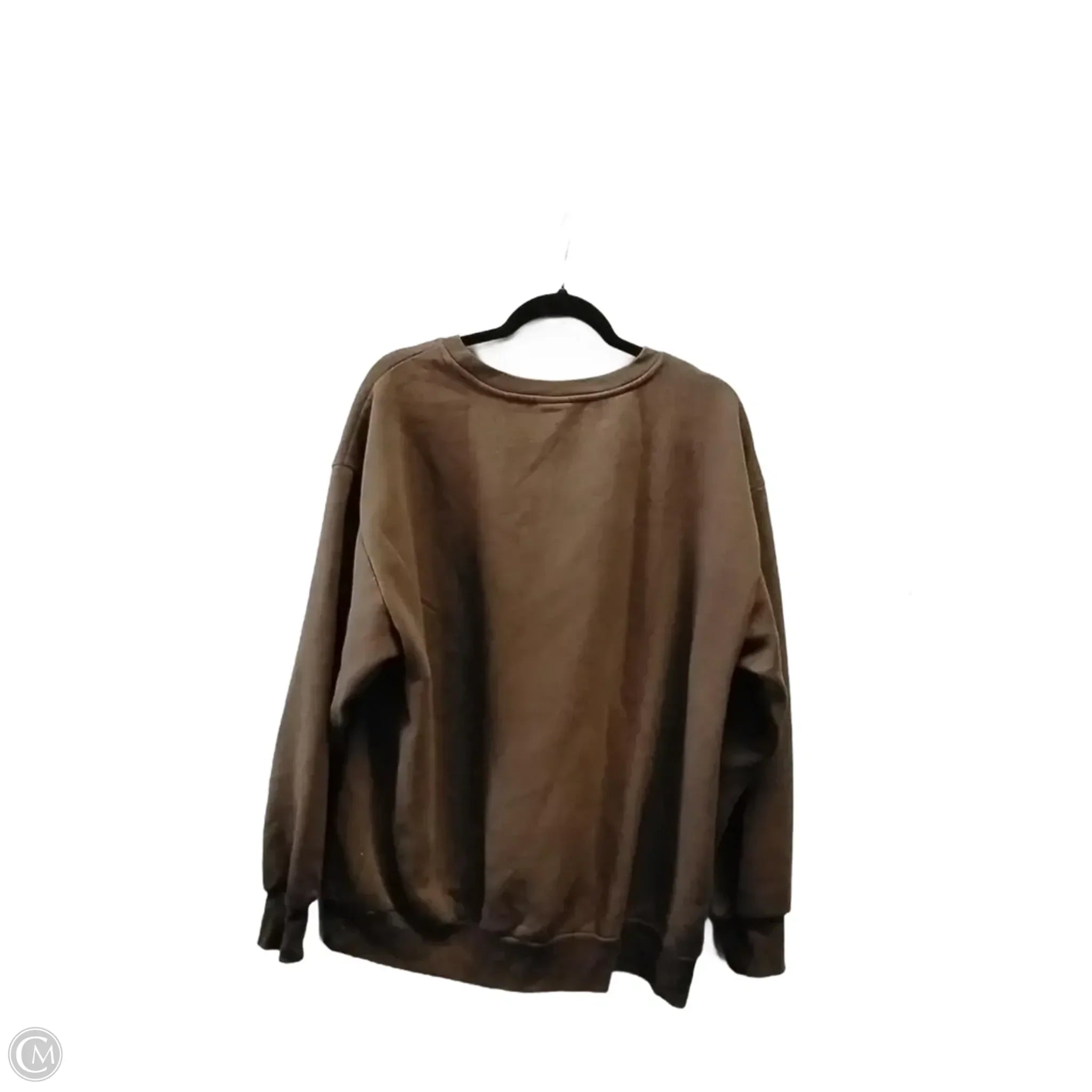 Sweatshirt Crewneck By Clothes Mentor In Brown, Size: Xxl