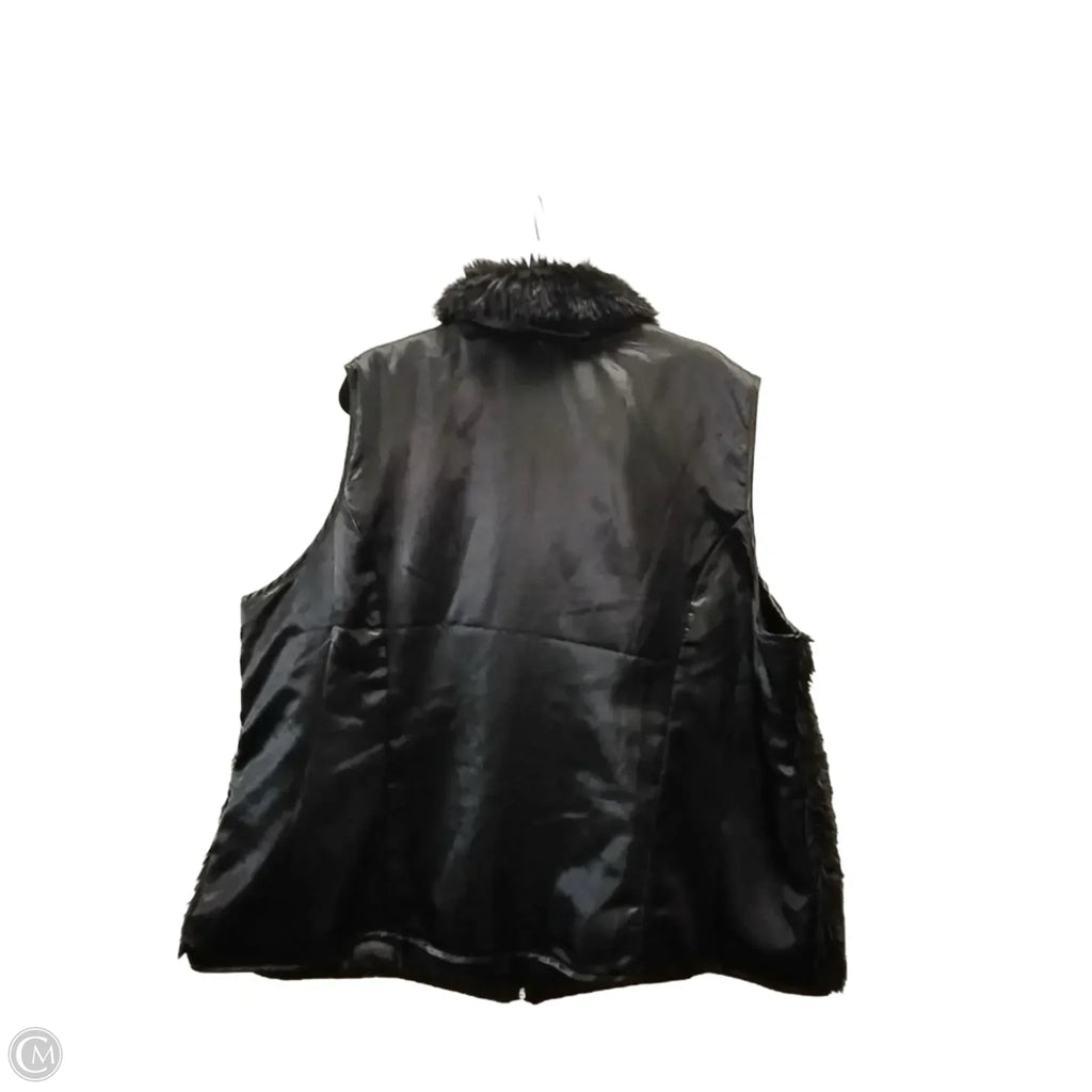 Vest Faux Fur & Sherpa By Avenue In Black, Size: 3x