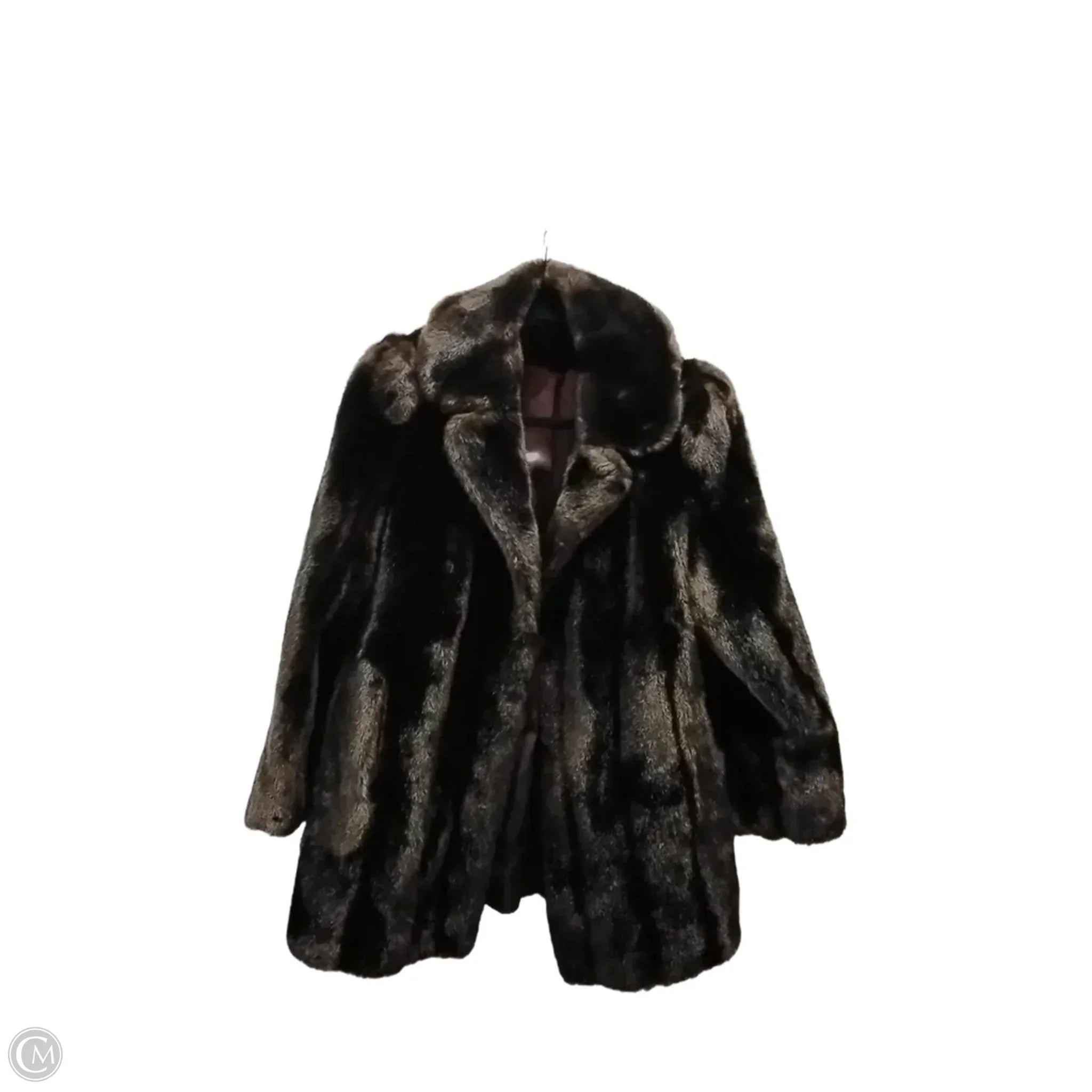 Jacket Faux Fur & Sherpa By Cmc In Brown, Size: L